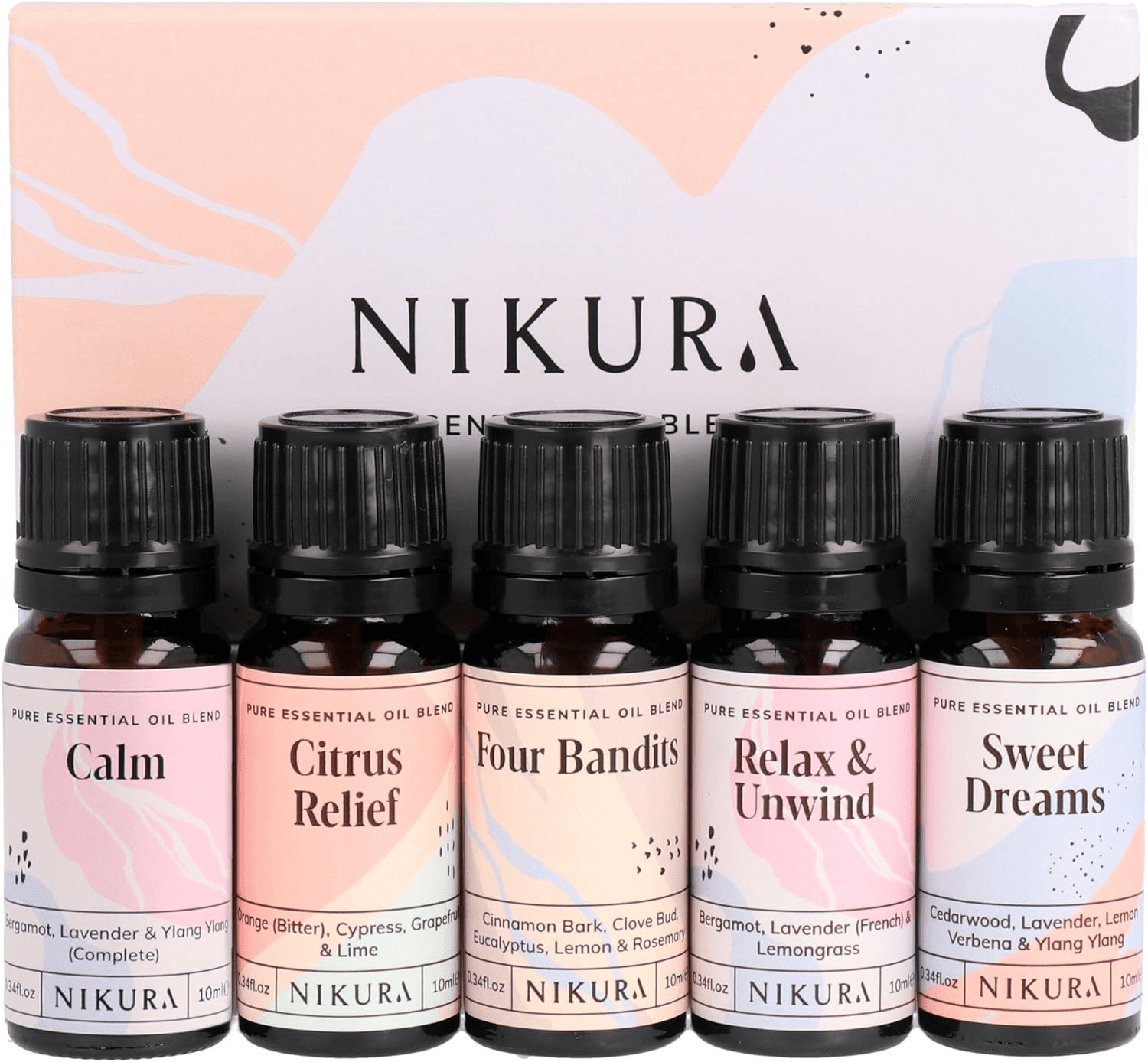 Essential Oils Blends Gift Set | Calming Essential Oils for Diffusers for Home,