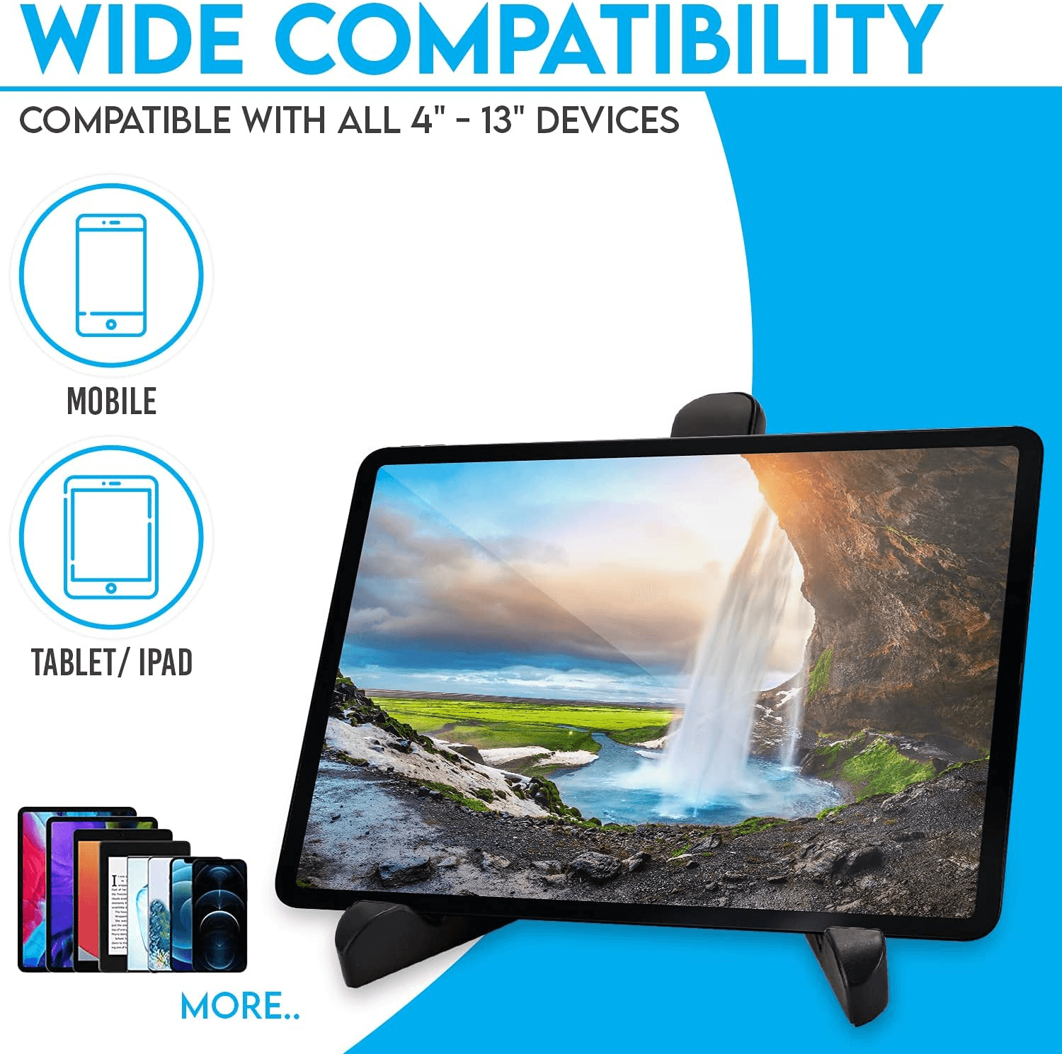 S-396 Ultra Strong Adjustable Ipad Stand| Tablet Stand| Tablet Holder| Folding U view 2