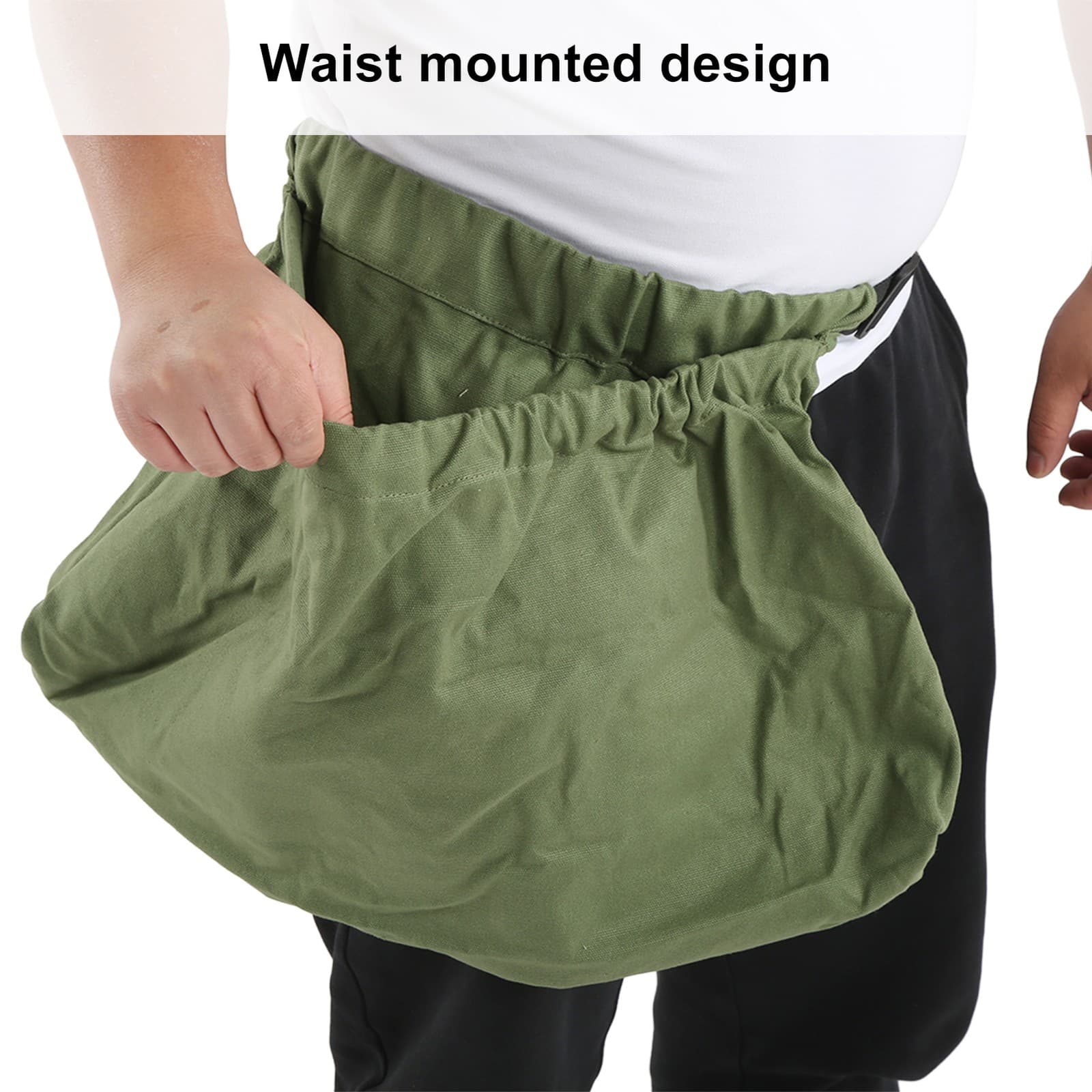 Picking Bag Waist Mounted Design Oxford Cloth Foldable Washable Reusable Frui UK
