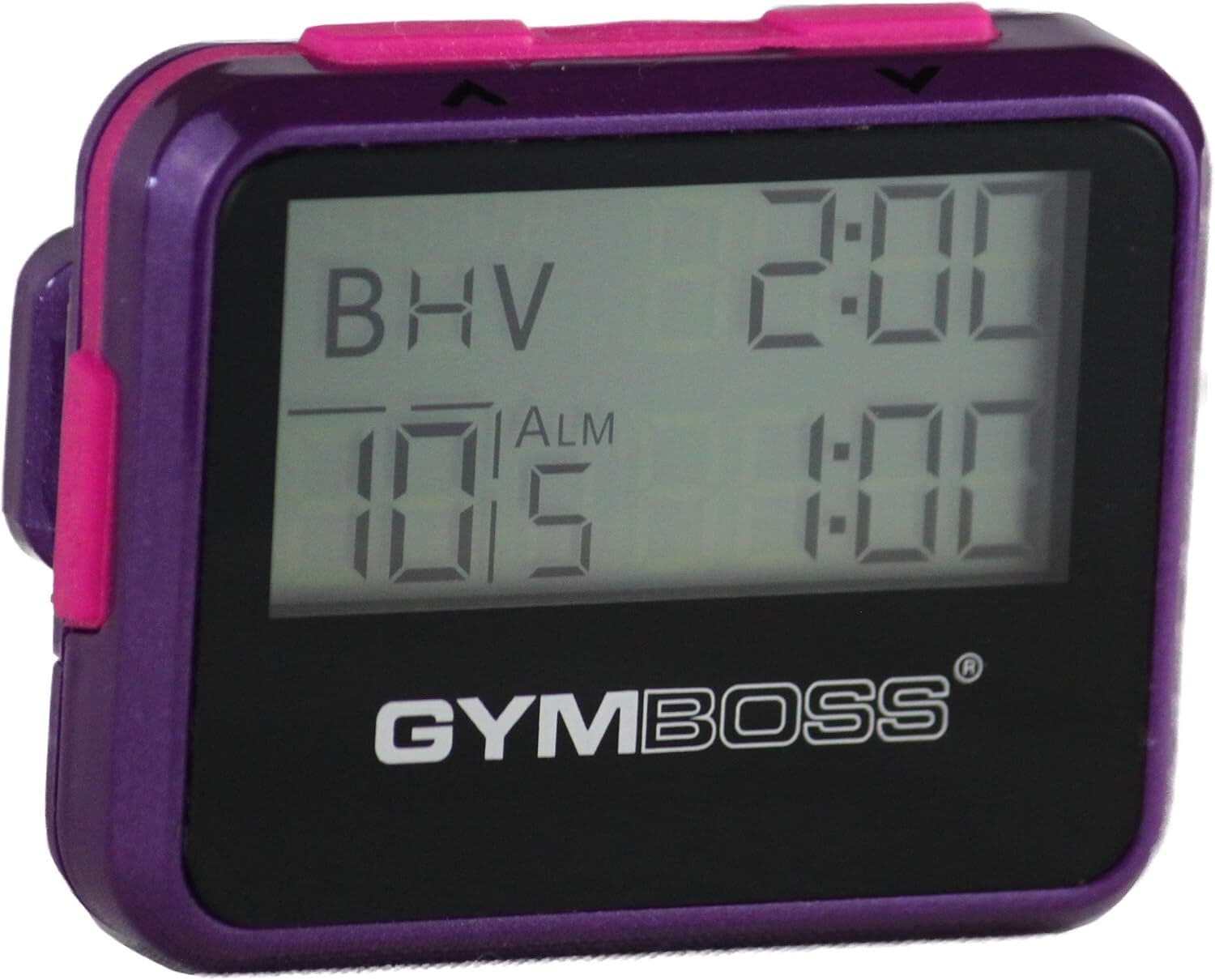 Gymboss Interval Timer Stopwatch - Violet Pink Metallic| Workout and Fitness Tool