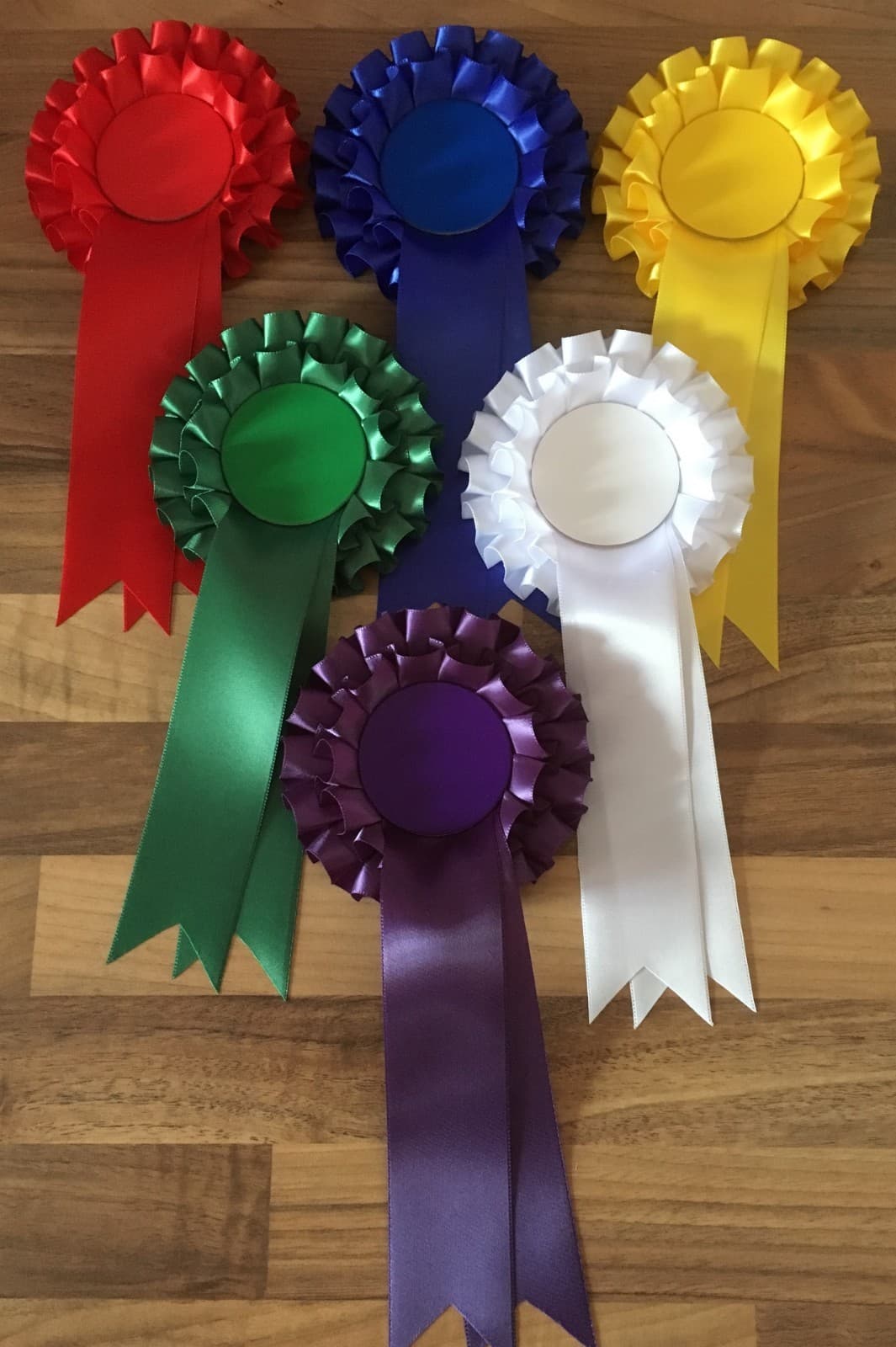 Rosette Any Colour with Plain Centre for all occasions 2 tiers any quantity