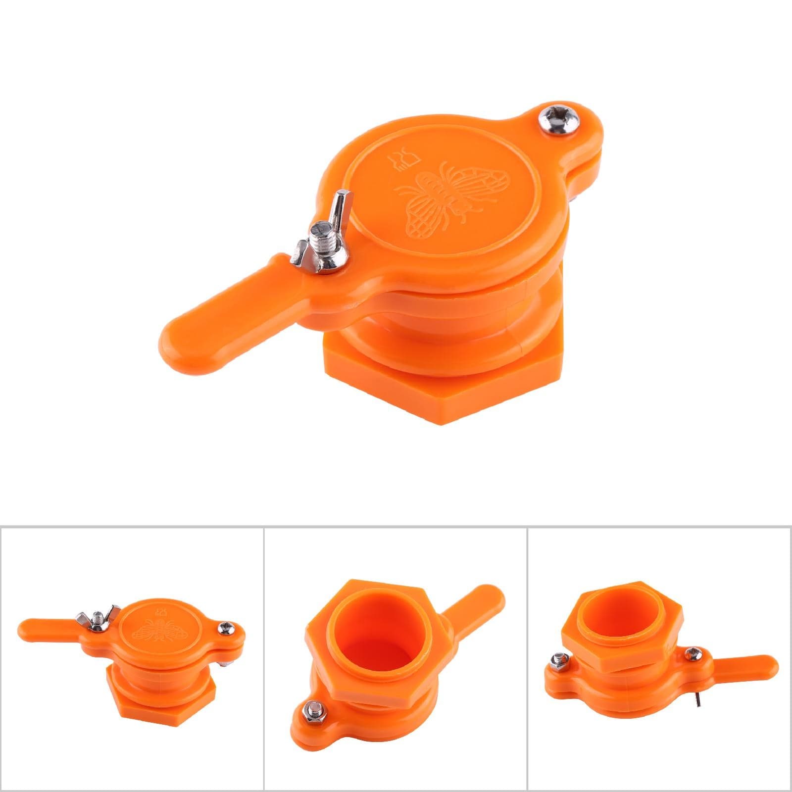 (Orange)Plastic Bee Honey Tap Gate Valve Beekeeping Extractor Bottling Tool SG