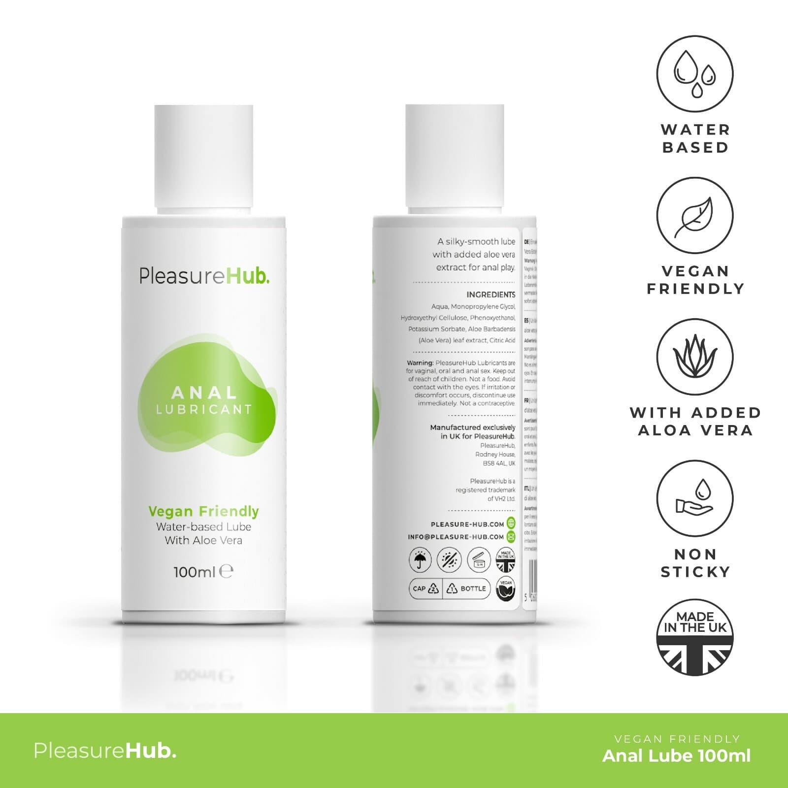 Anal Lube Relaxing Water based Lubricant with Soothing Aloe 100ml view 2