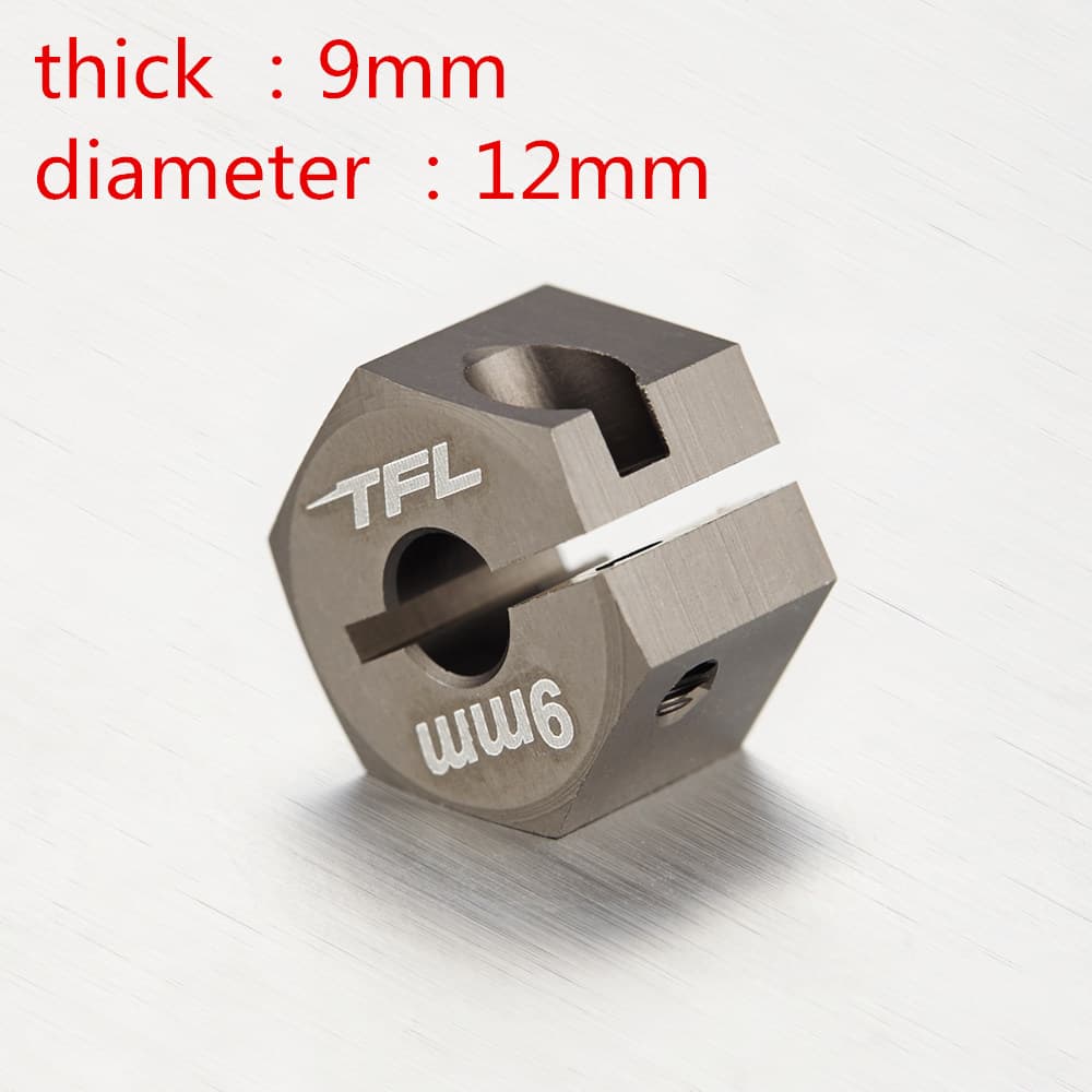 4PCS Aluminum alloy Wheel Axle Hub Hubs Hex Connector 12MM AXIAL SCX-10 RC CAR