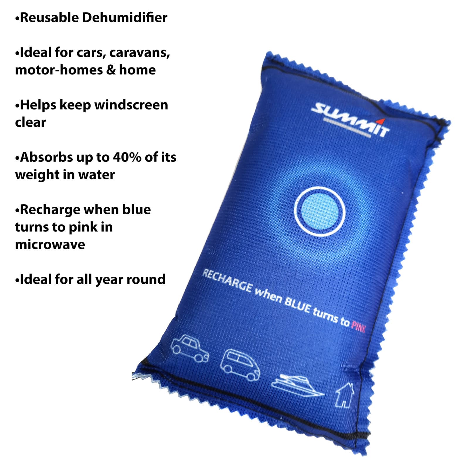 Reusable Car Dehumidifier Clear Windscreen Damp Moisture Absorbing Bag| Recharge