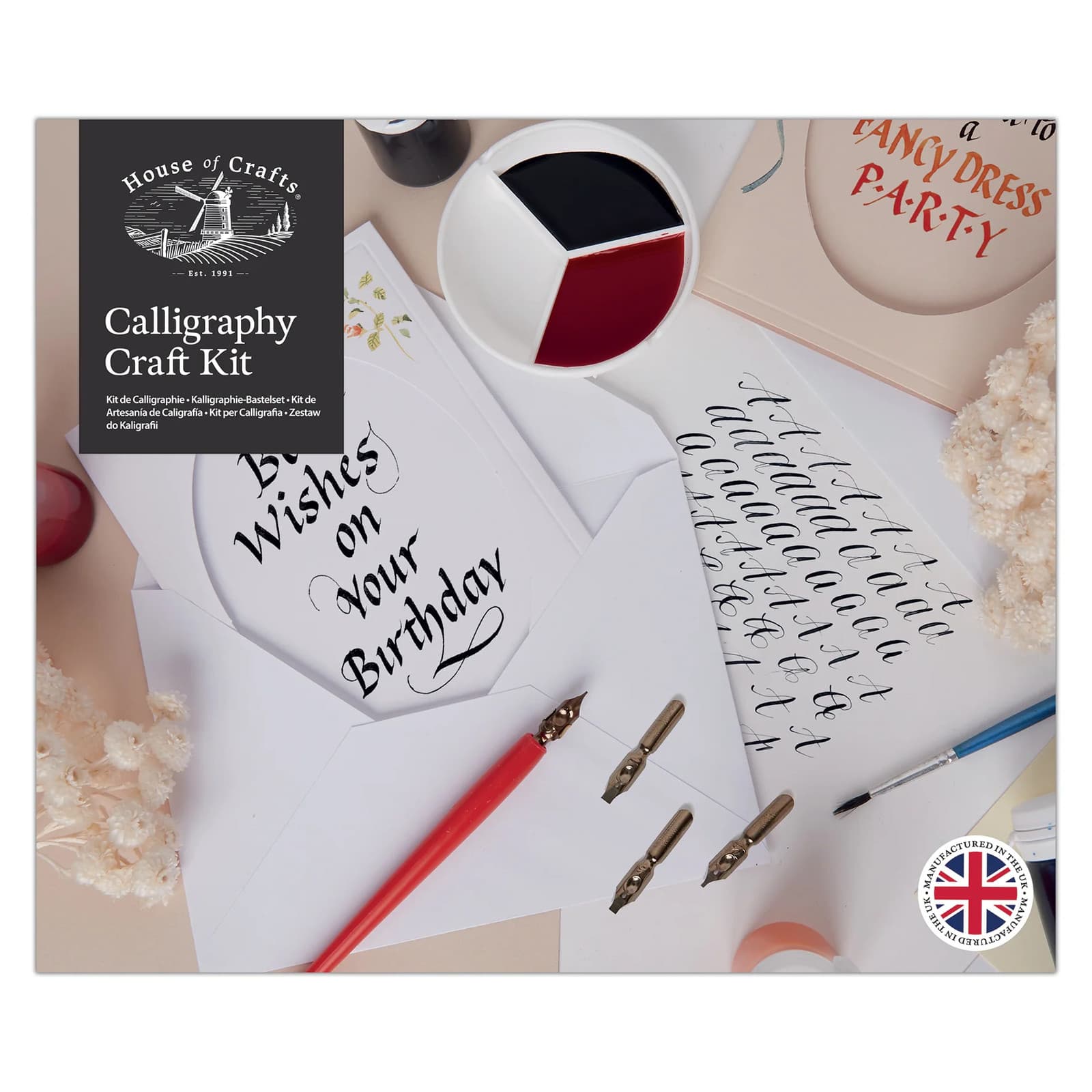 House of Crafts Calligraphy Craft| Multicoloured| Single Craft Kit Set