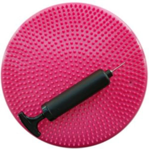 One PINK Stability Disc Balance Pad Wobble Cushion Ankle Knee Board WITH PUMP view 2