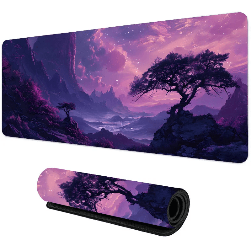 Night Moonlight Large Non-Slip Mouse Pad Gaming Office Desk Mat