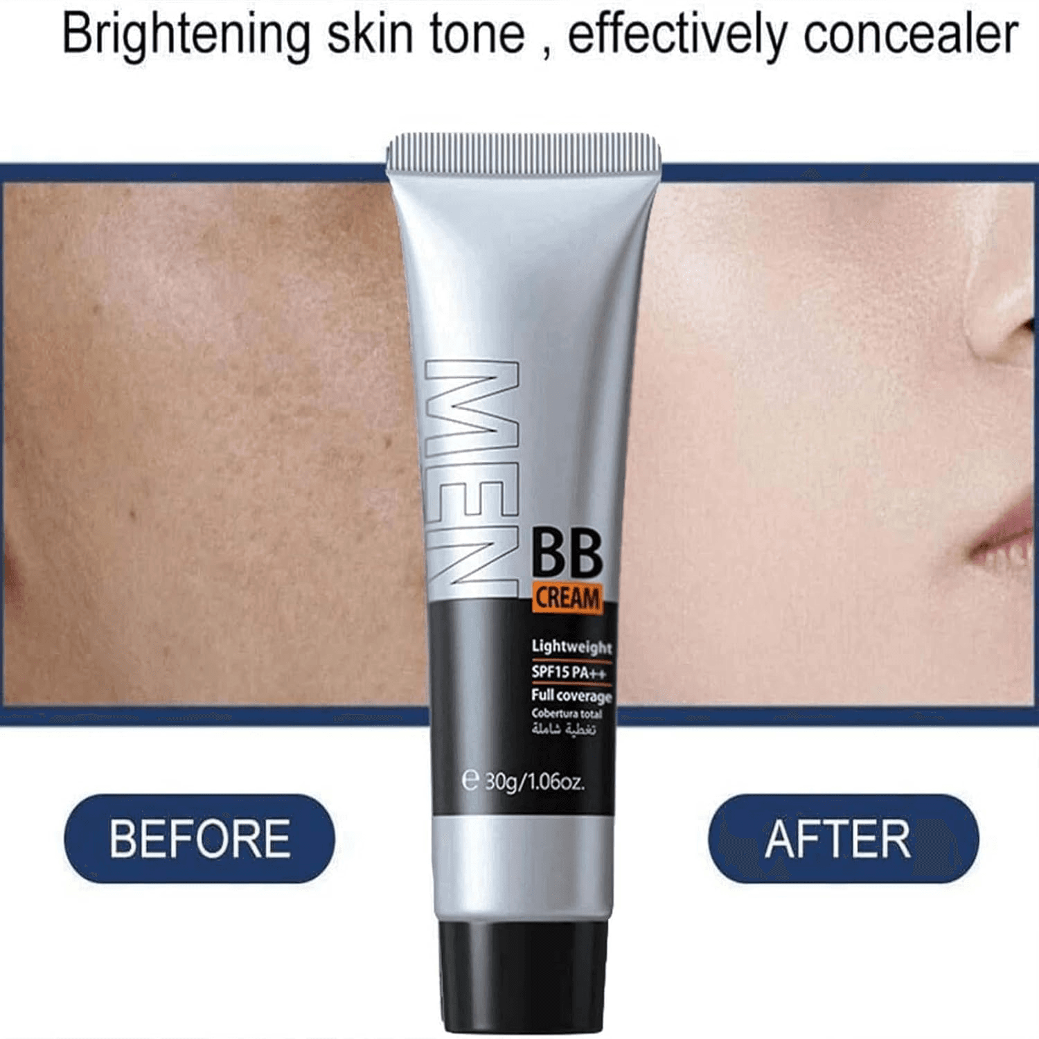 Men'S BB Cream Foundation| Tinted Moisturizer with SPF 15| Medium Coverage for B view 2