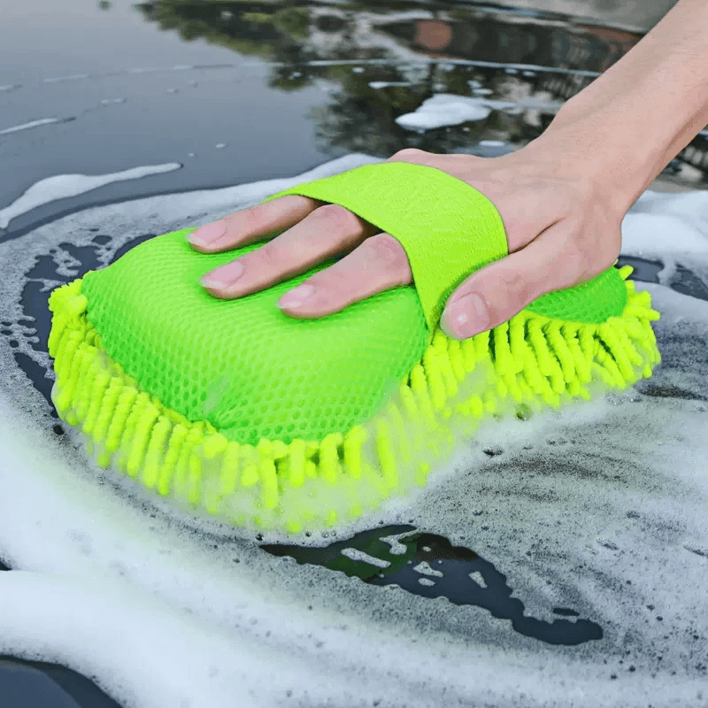 Microfiber Car Wash Sponge Gloves Towel Cleaning Detailing Kit UK view 2