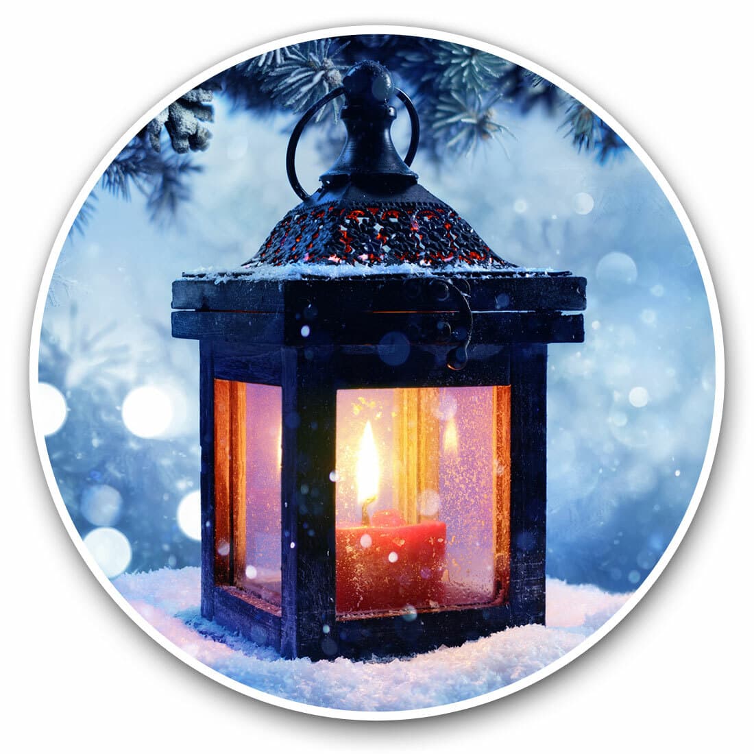 2 x Vinyl Stickers 30cm - Festive Lantern Traditional Christmas Cool Gift #16993