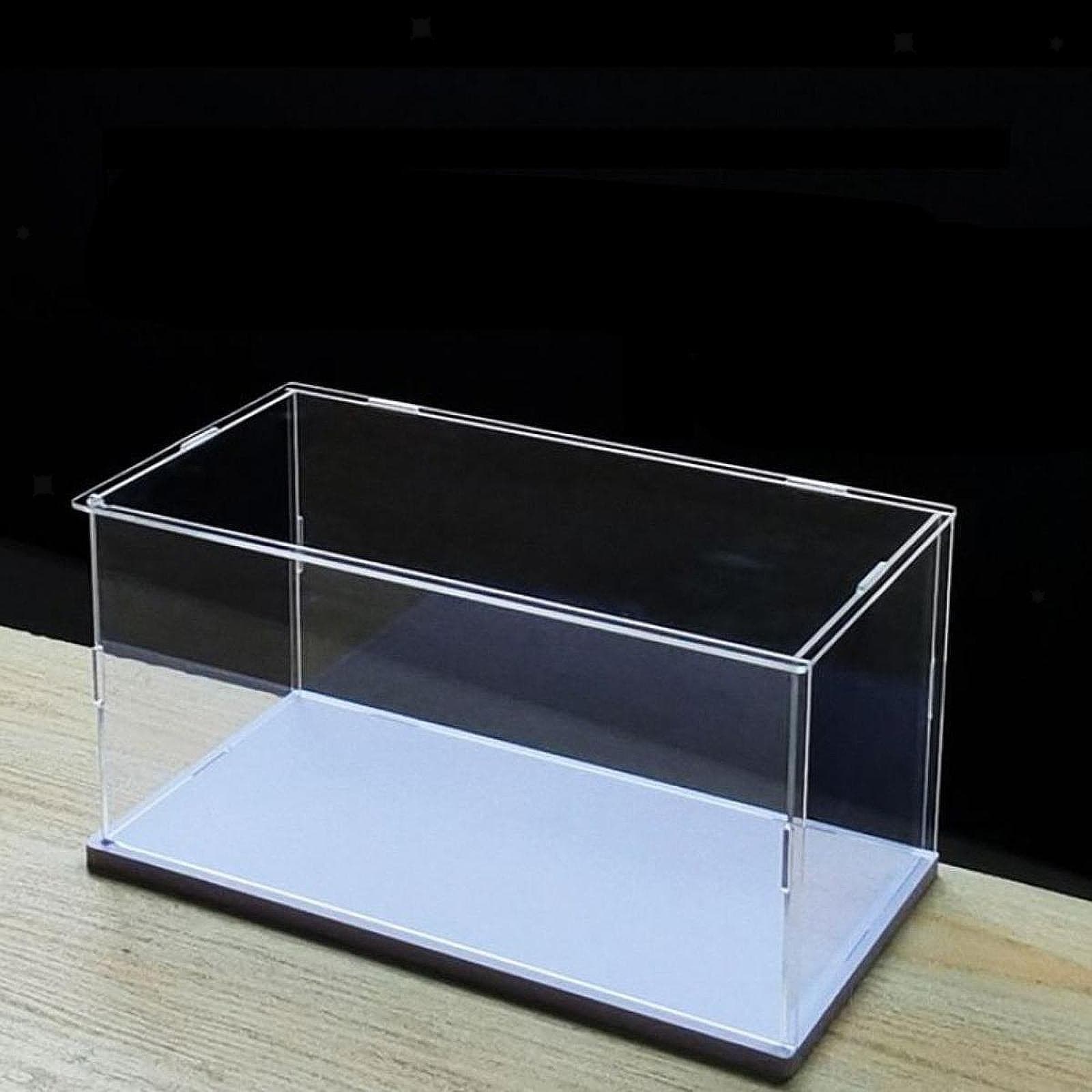 Clear Acrylic Display Case Dustproof Showcase Desktop Storage Protector Modern