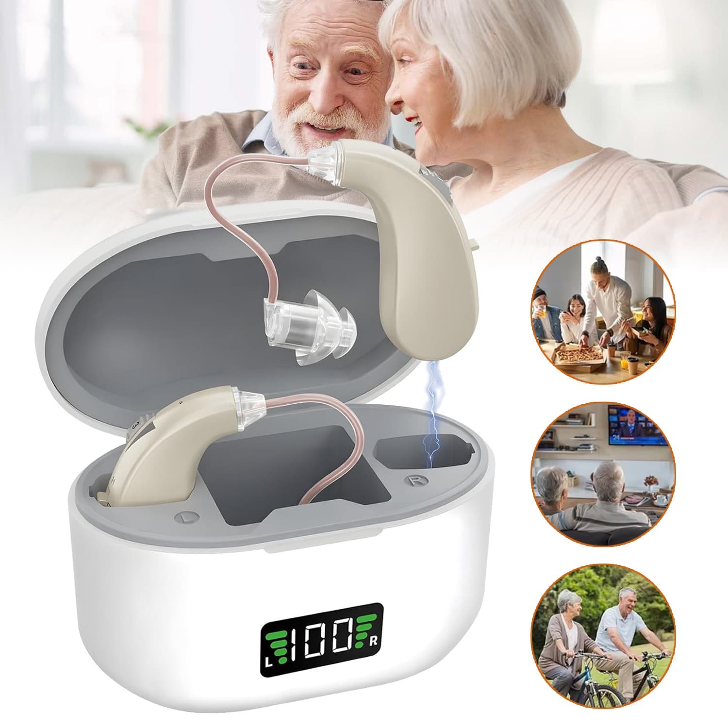Rechargeable Hearing Amplifier Digital Hearing Aids Sound Voice Audio Amplifier