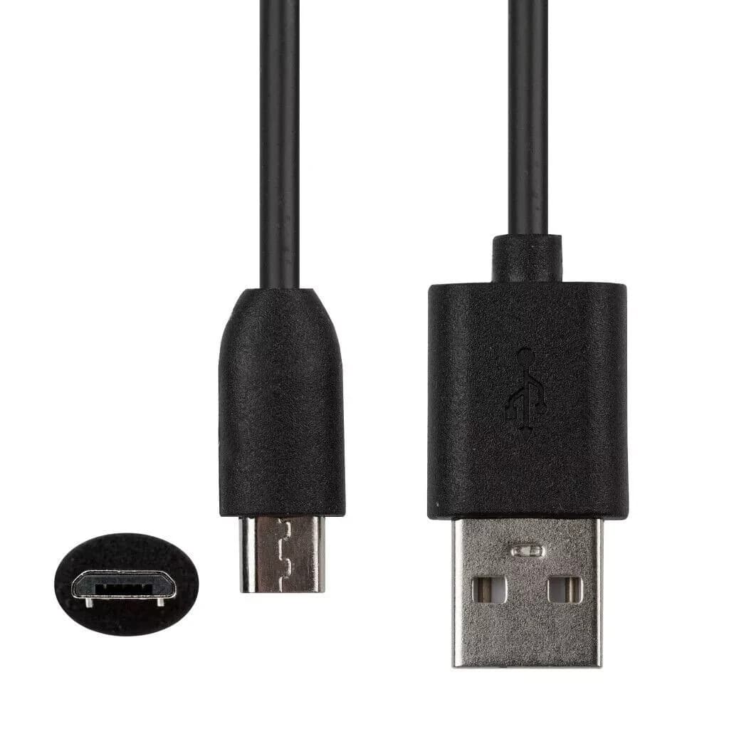 2m USB Black Charger Power Cable for Launch Tech Creader X431 V+ OBD2 Reader