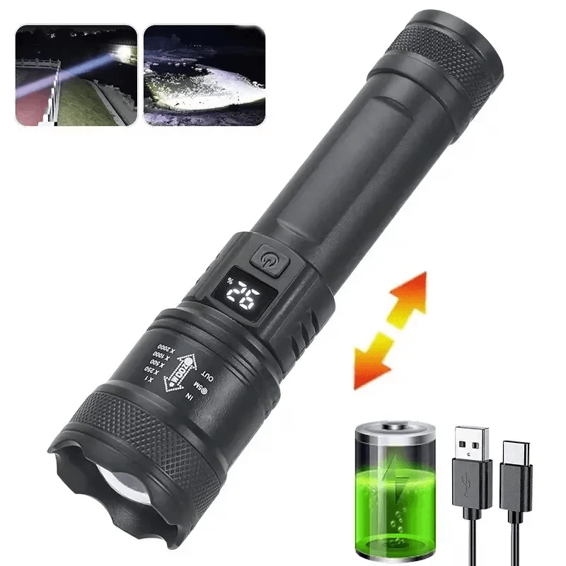 High Strong Power Led Flashlights 300000LM Tactical Torch UK