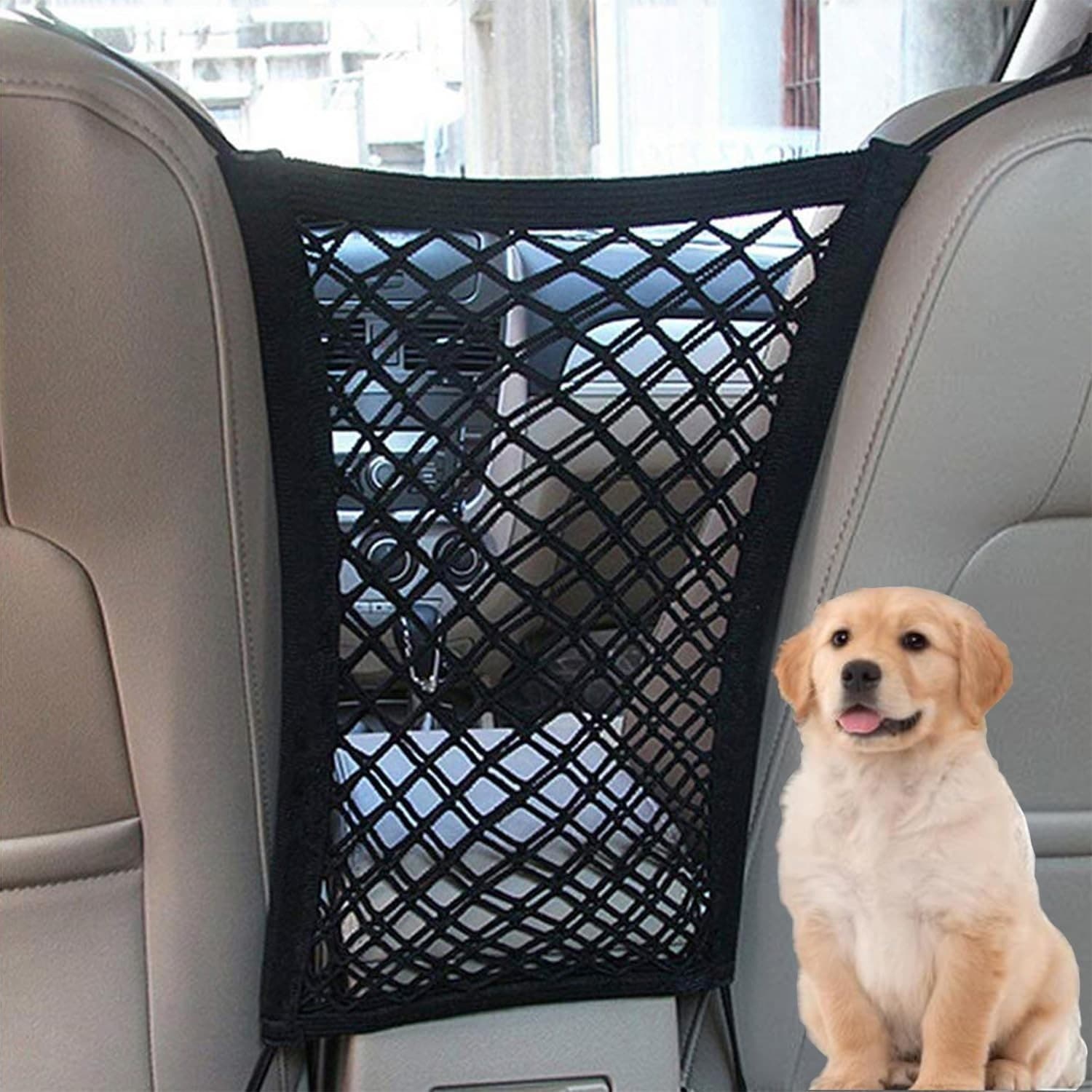 Dog Car Net Barrier Car Dog Guard Front Seat Pet Safety Barrier Dual Layer Cars