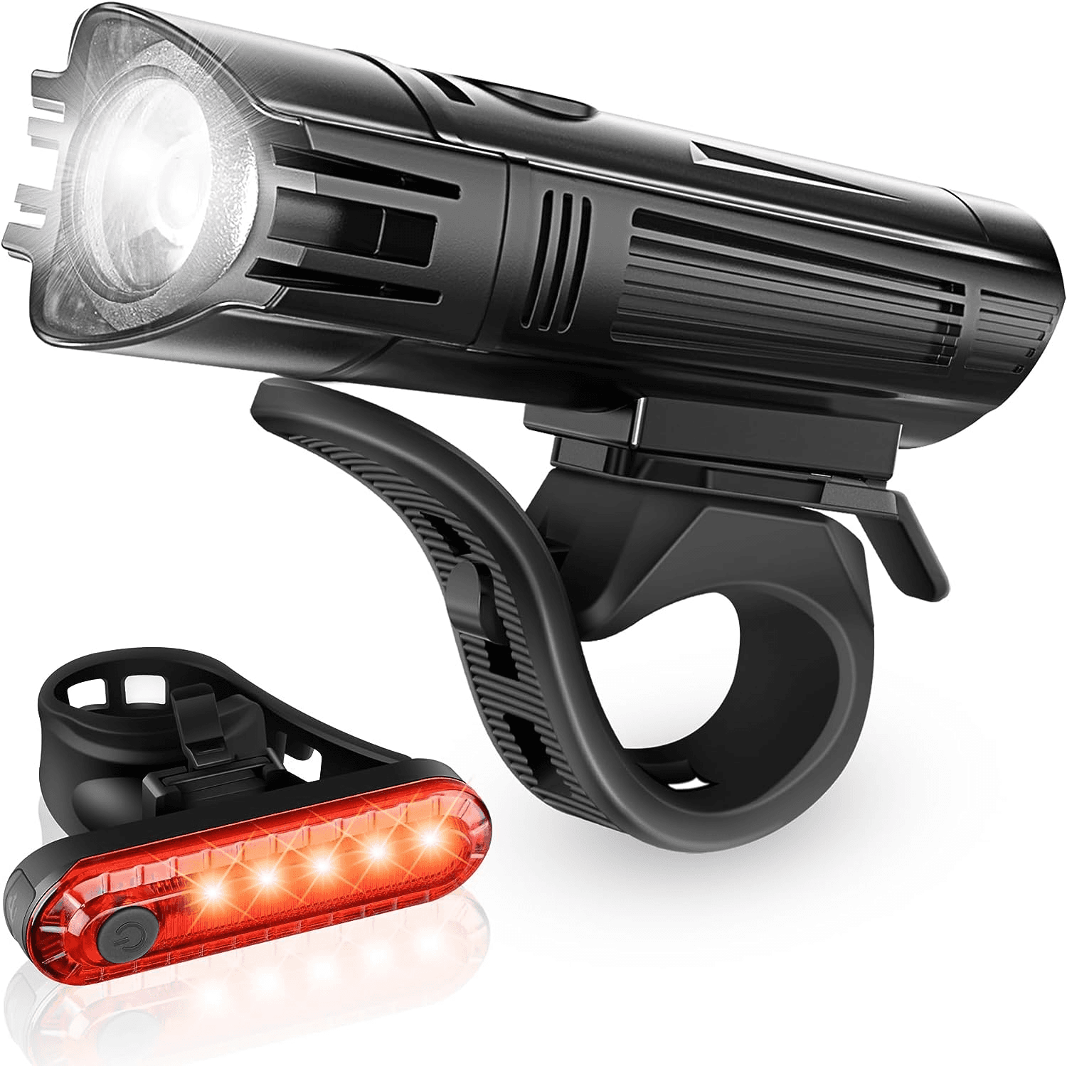 Super Bright Bike Light Set| Powerful LED USB Rechargeable Front Headlight and B