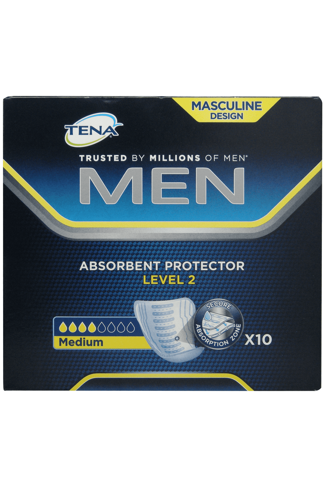 TENA Men Level 2 Absorbent Protector - 10 Pads