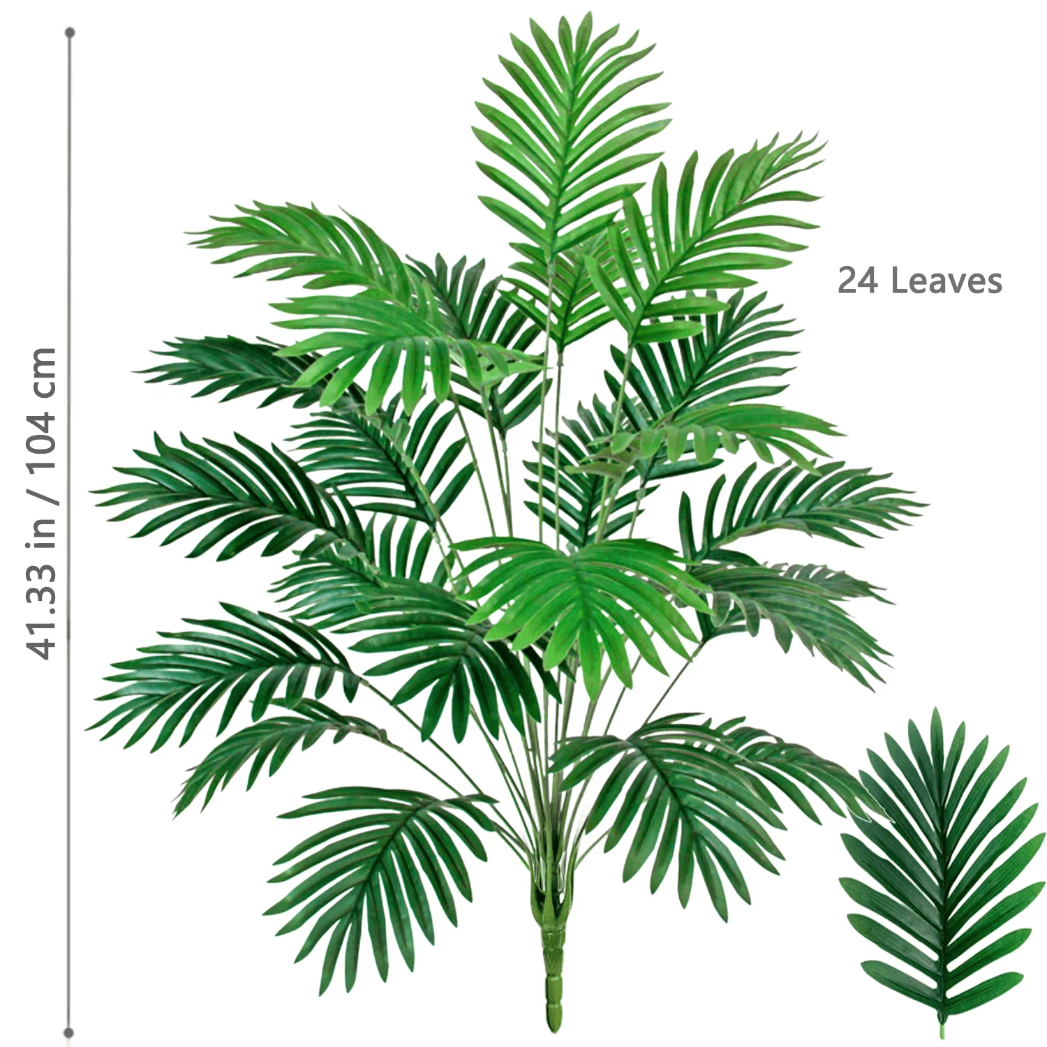 52-125Cm Artificial Palm Tree Tropical Fake Plant Green Plastic Palm Leaf Branch