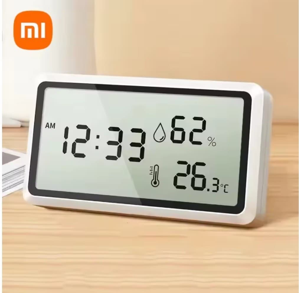 Xiaomi Digital Thermometer Hygrometer Clock LCD Display Temperature Humidity