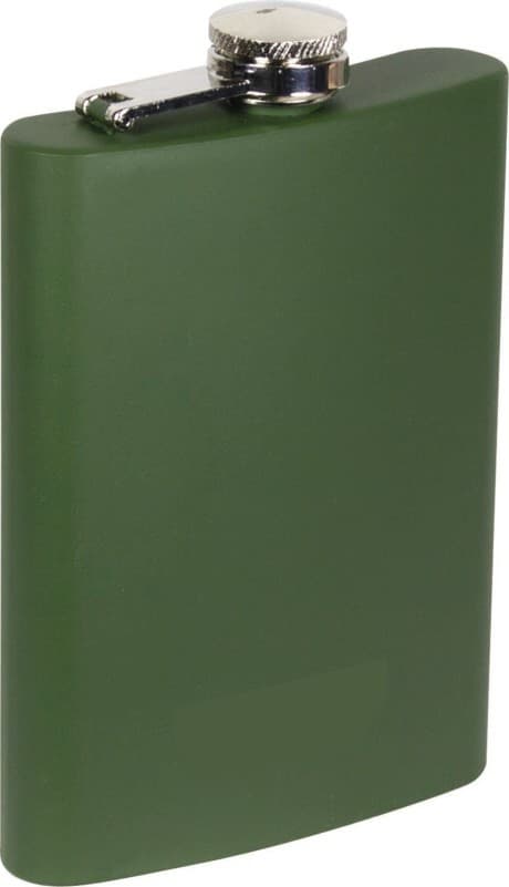Jack Pyke Stainless Steel Matt Green 8oz Hip Flask Captive Lid Hunting Shooting