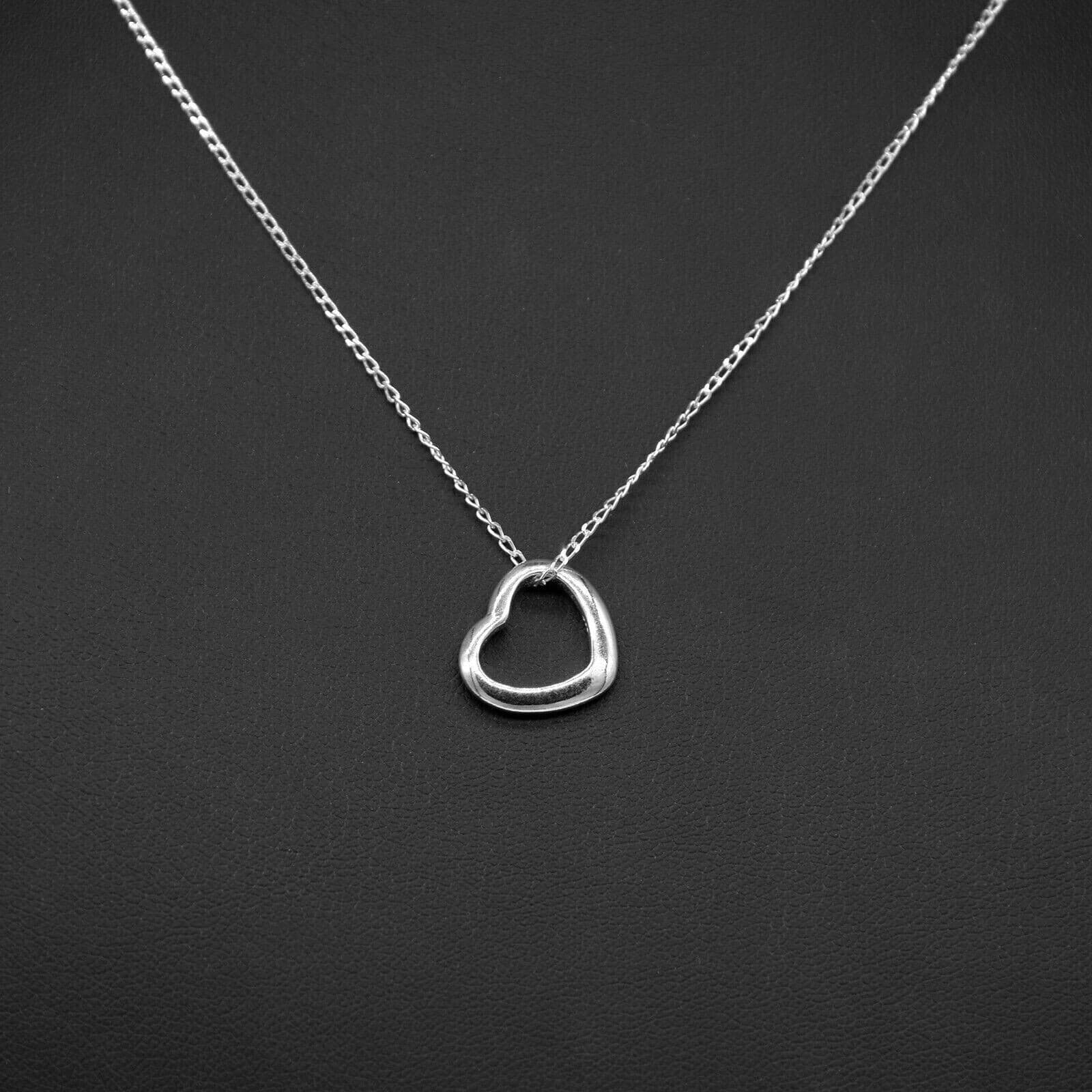 Heart Shaped Floating Pendant Sterling Silver 925 perfect gift-loved ones view 2