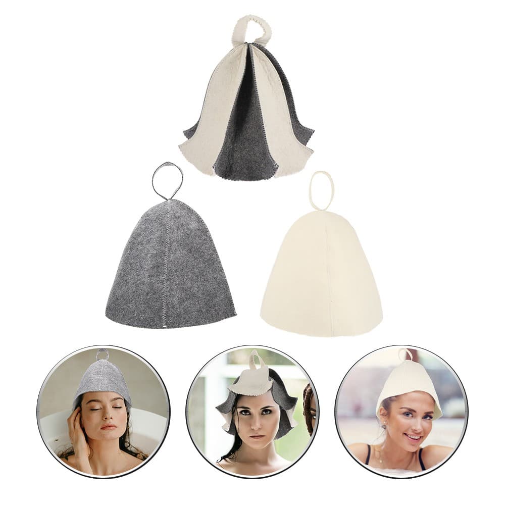 4 Pcs Sauna Accessories Cap Baby Women's Head Protection Hair Protector