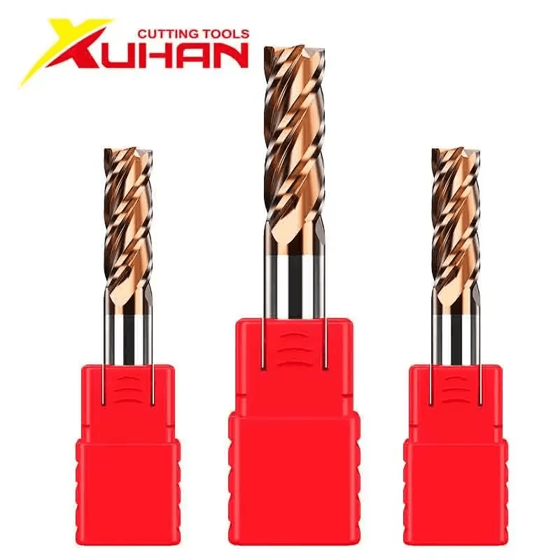 HRC55 Carbide End Mill 4 Flute Coated Milling Cutter 1–12mm CNC Alloy Steel