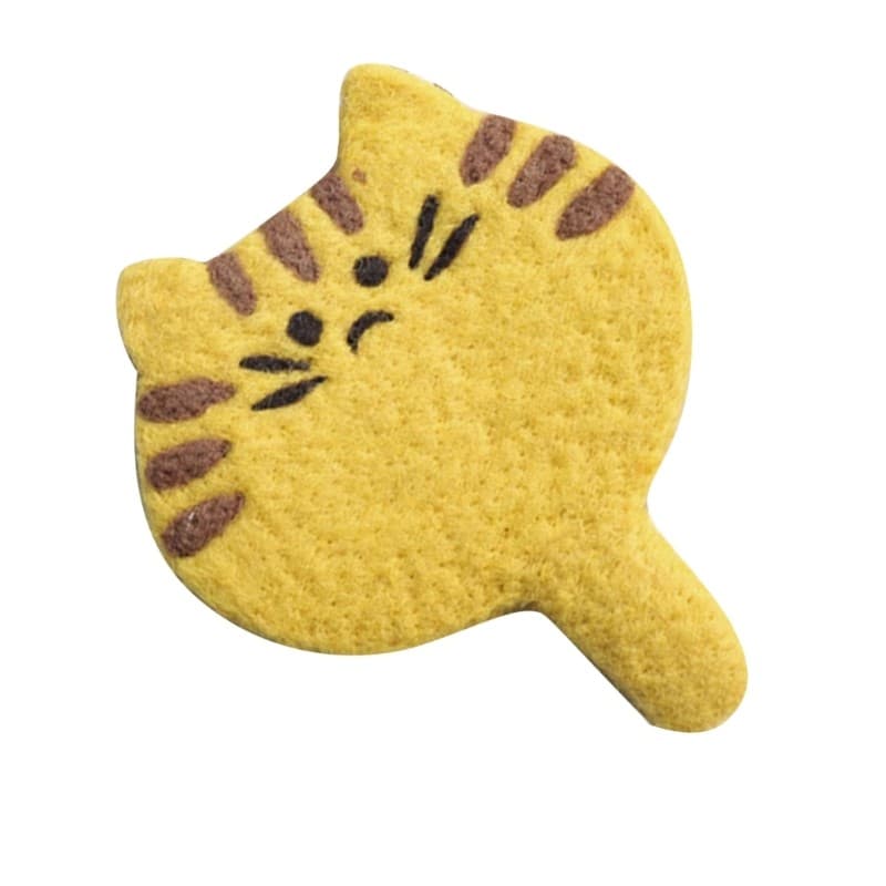 Elegant Cats Design Wool Felt Beverage Mats Heatproof Kitchen Tables Decors
