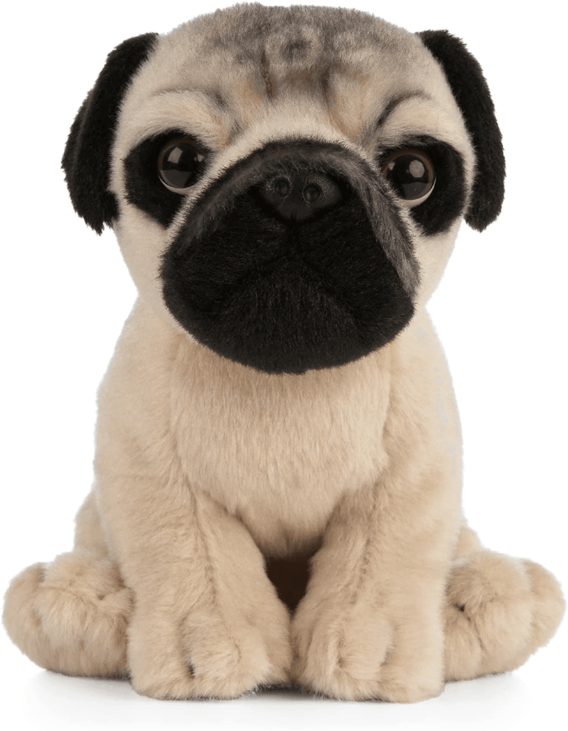 Living Nature Pug Puppy Soft Toy – 16 Cm Fluffy Realistic Dog Plush| Cuddly Stuf