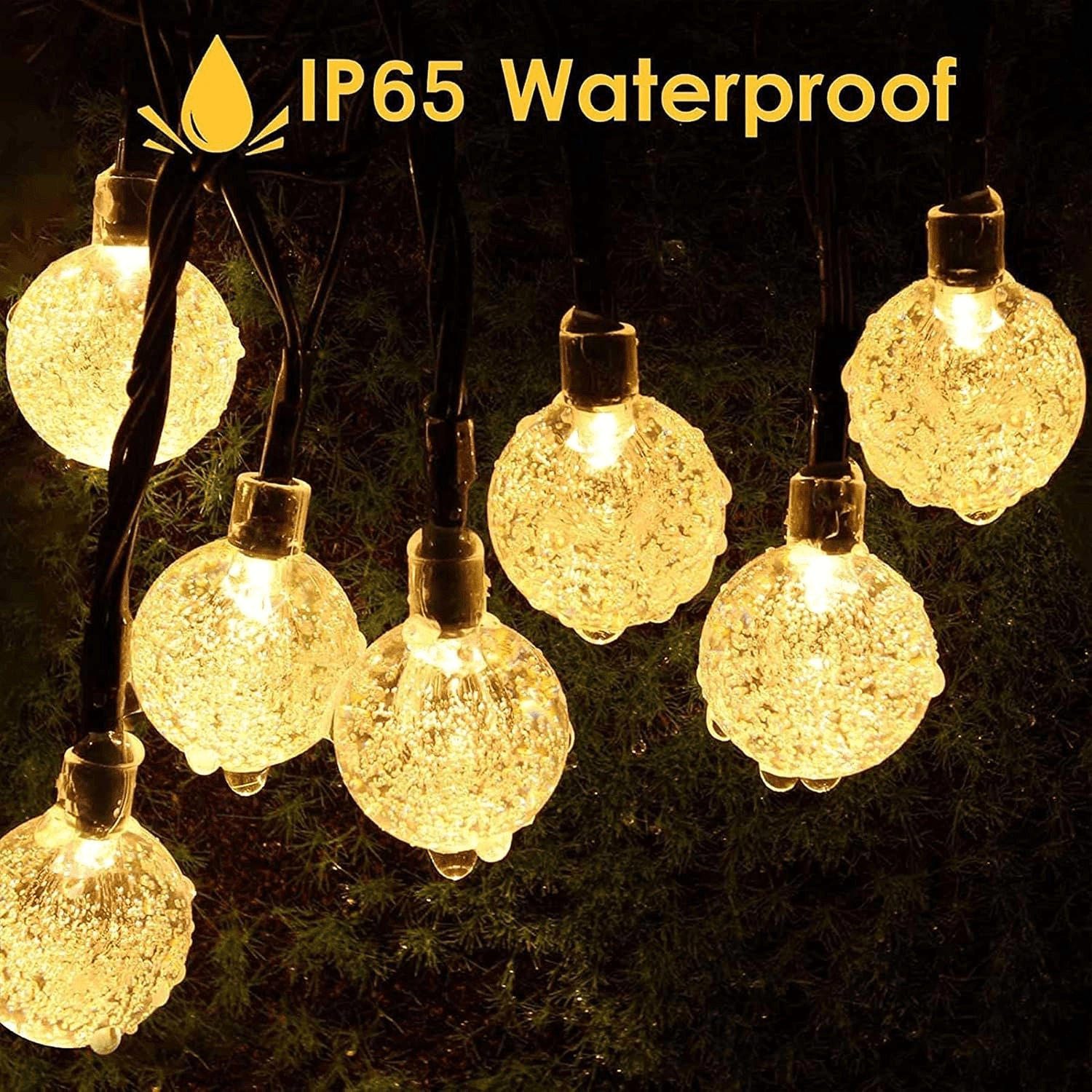 Solar Garden Lights Waterproof| 5M 30LED Solar String Lights| 8 Modes Globe Fair view 2