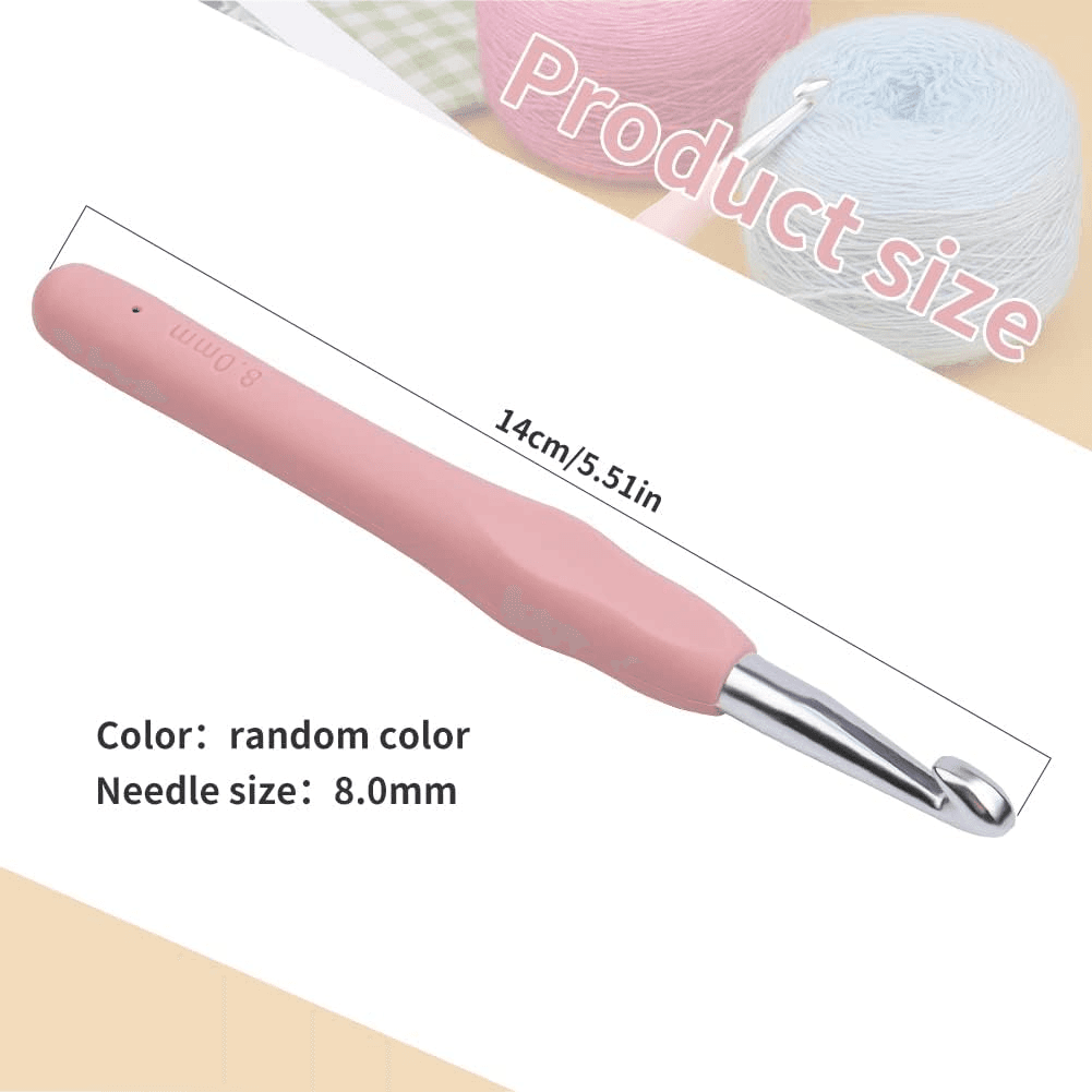 8Mm Crochet Hooks Crochet Knitting| Ergonomic Soft Handles Crochet Hooks for Art view 2
