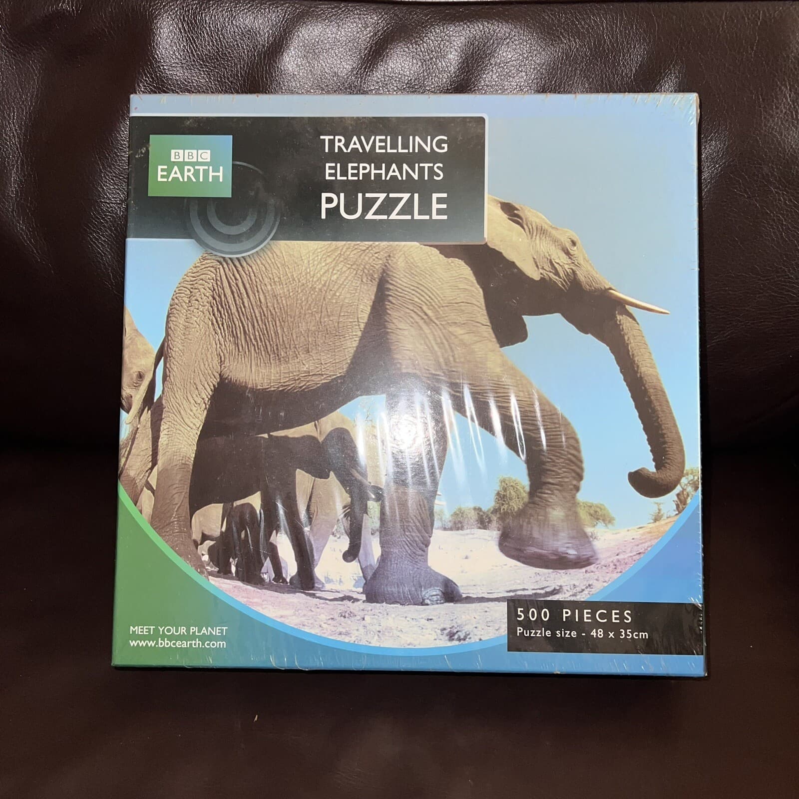 BBC Earth Puzzle Travelling Elephants 500 Piece Jigsaw Puzzle 48 x 35 cm NEW