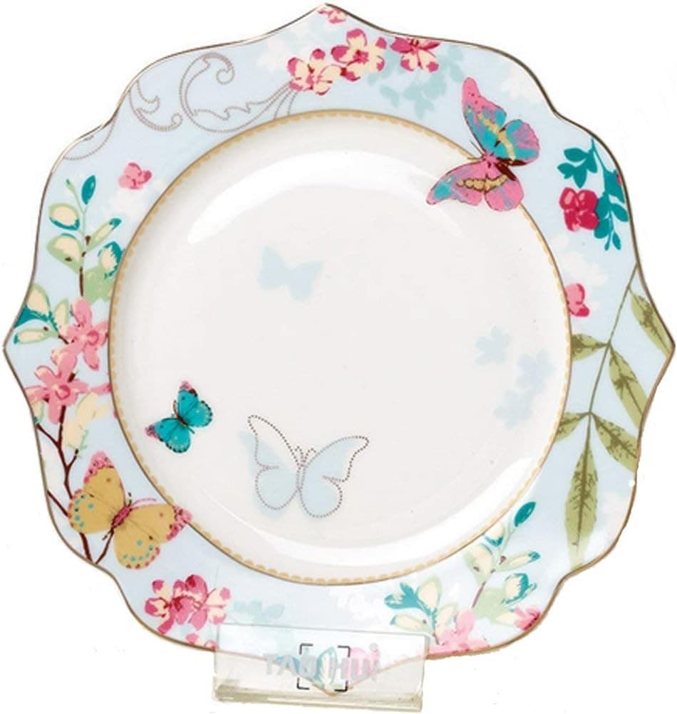 YBK Tech Bone China Dessert Plate/Salad Plate Ceramic Plate for Breakfast After