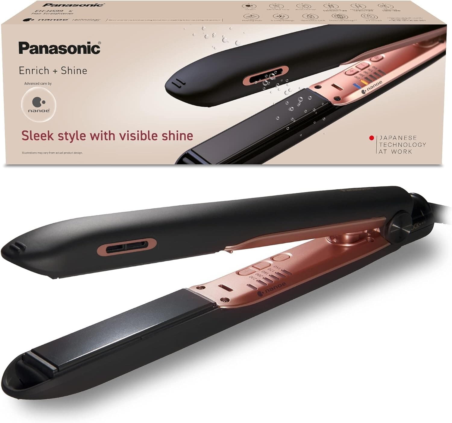 Panasonic EH-HS99 Nanoe Ceramic Hair Straightener - Gift for her