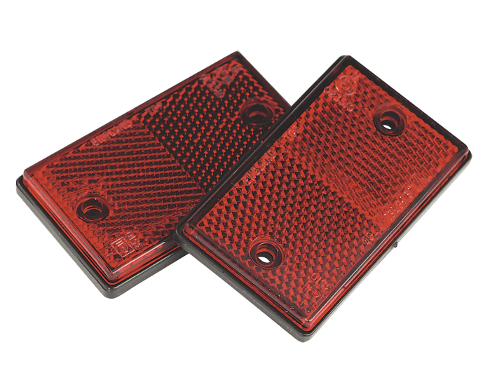 Sealey TB24 Reflex Reflector Red Oblong Pack of 2