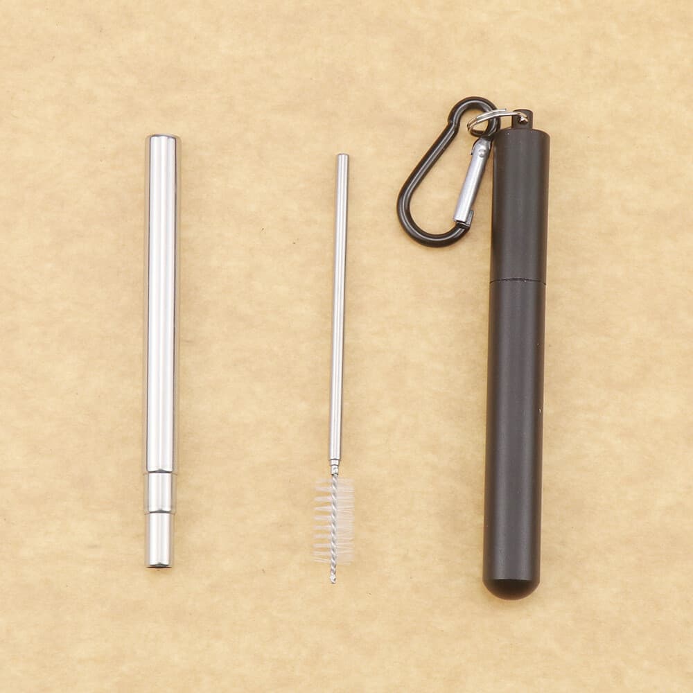 Portable Drinking Straw Stainless Collapsible Straw Retractable Straw Reusable
