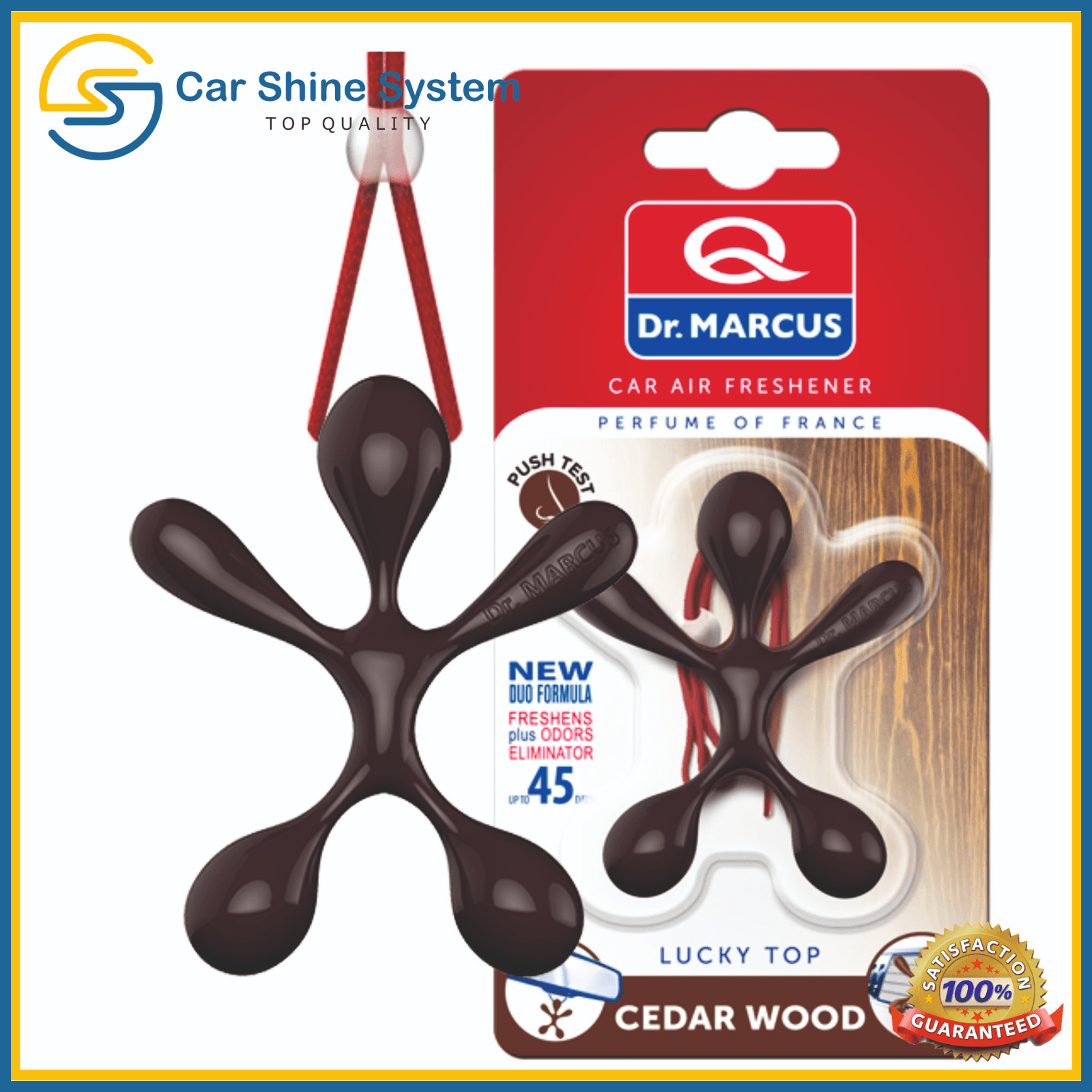 Car Air Freshener Perfume Cedar wood Aroma Dr.Marcus Hanging Lucky Man