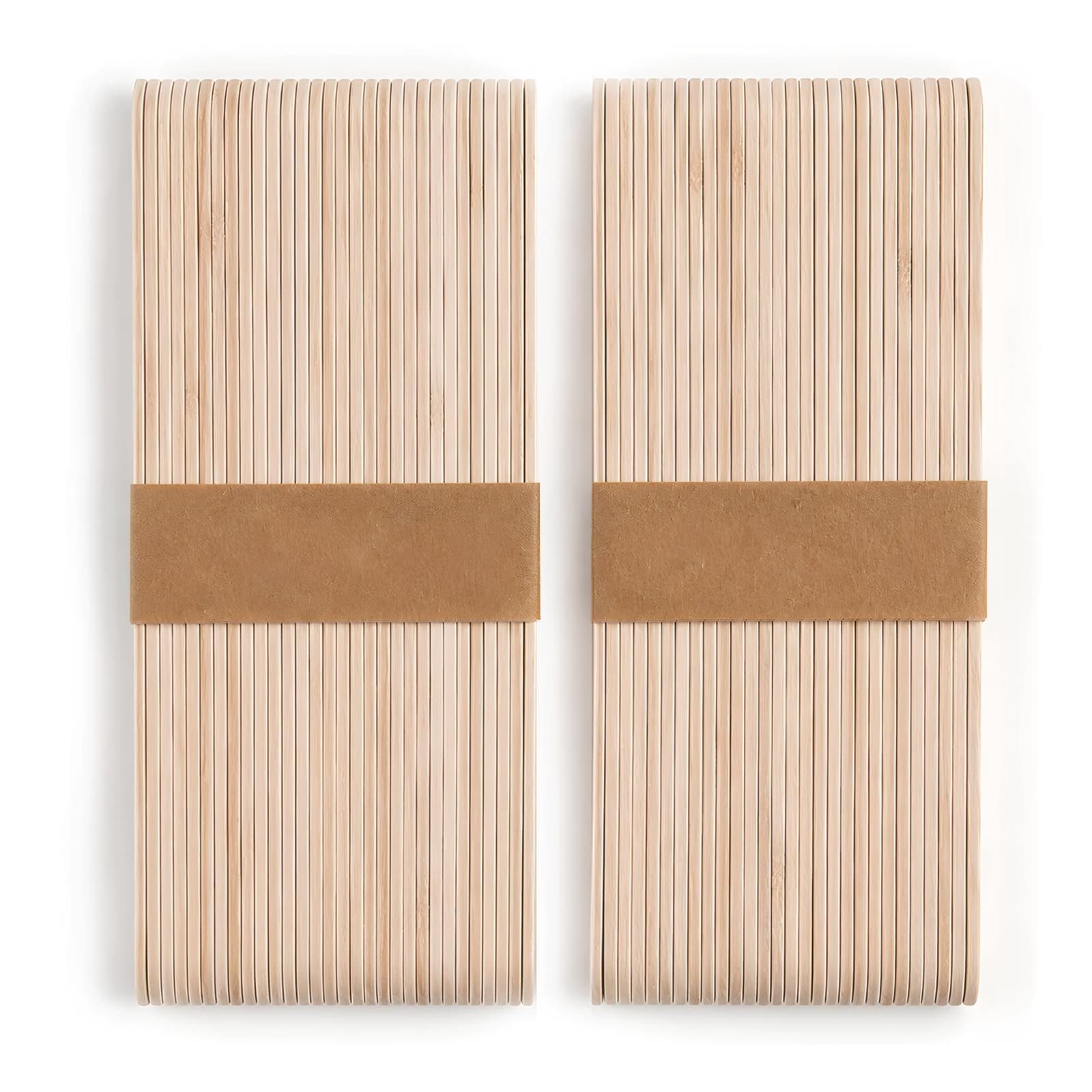 OWLKELA 80Pcs Jumbo Lolly Sticks| 5.9 inch| Coloured 150C-80PCS| Wooden