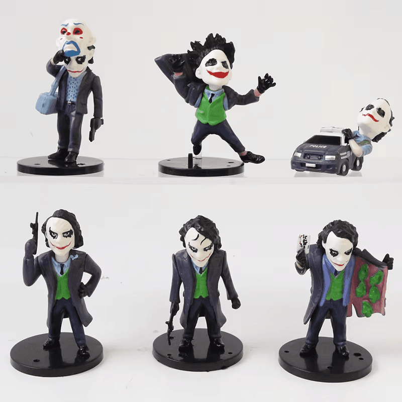 6Pcs Batman Dark Knight Joker Collectible Action Figure Super Hero Toys Models