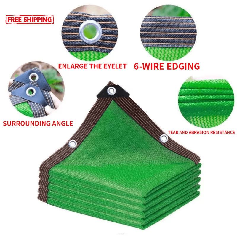 Beige Sun Shade Cloth Mesh UV Protection Garden Greenhouse Terrace Cover UK