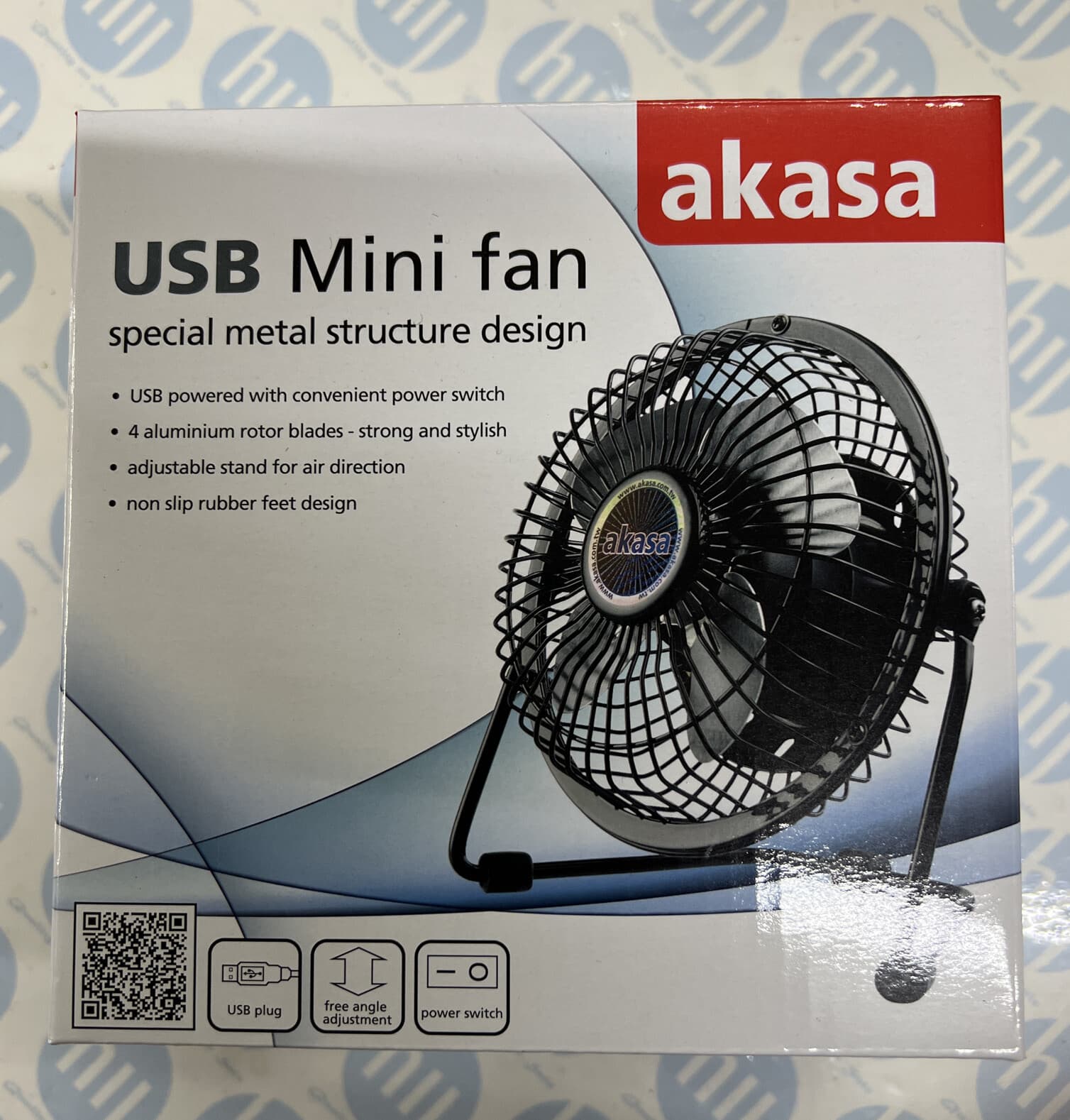 # Fan USB Akasa AK-UFN01-BK USB Mini Fan Metal Structure Design Size150x160x85mm