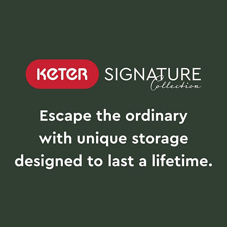 Keter NEW Premium Signature Decocoat 7x7 Walnut Lockable Pent 2 Door Shed view 2