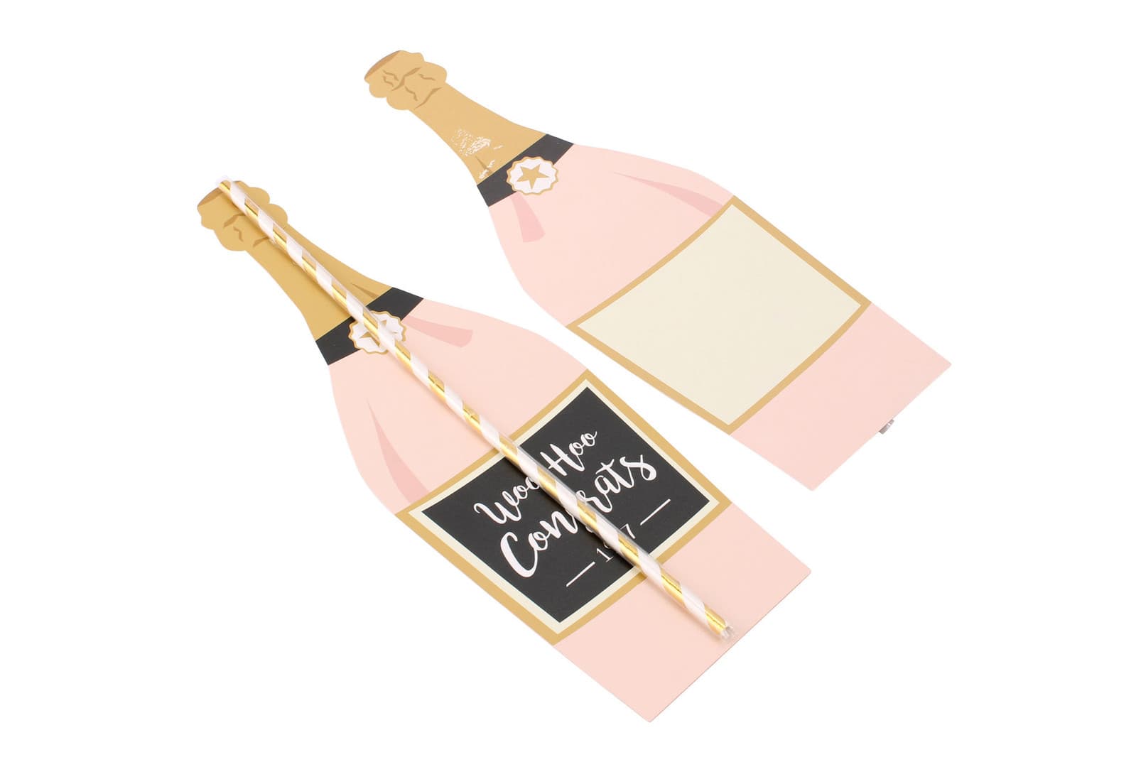Oversized Straw 'Woo Hoo Congrats' Novelty Gift in Envelope view 2