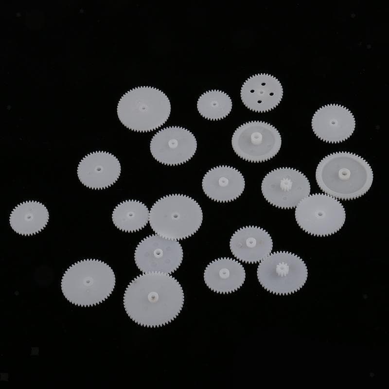 19 Pieces/set White Assorted Gears Gear Kits Accessories