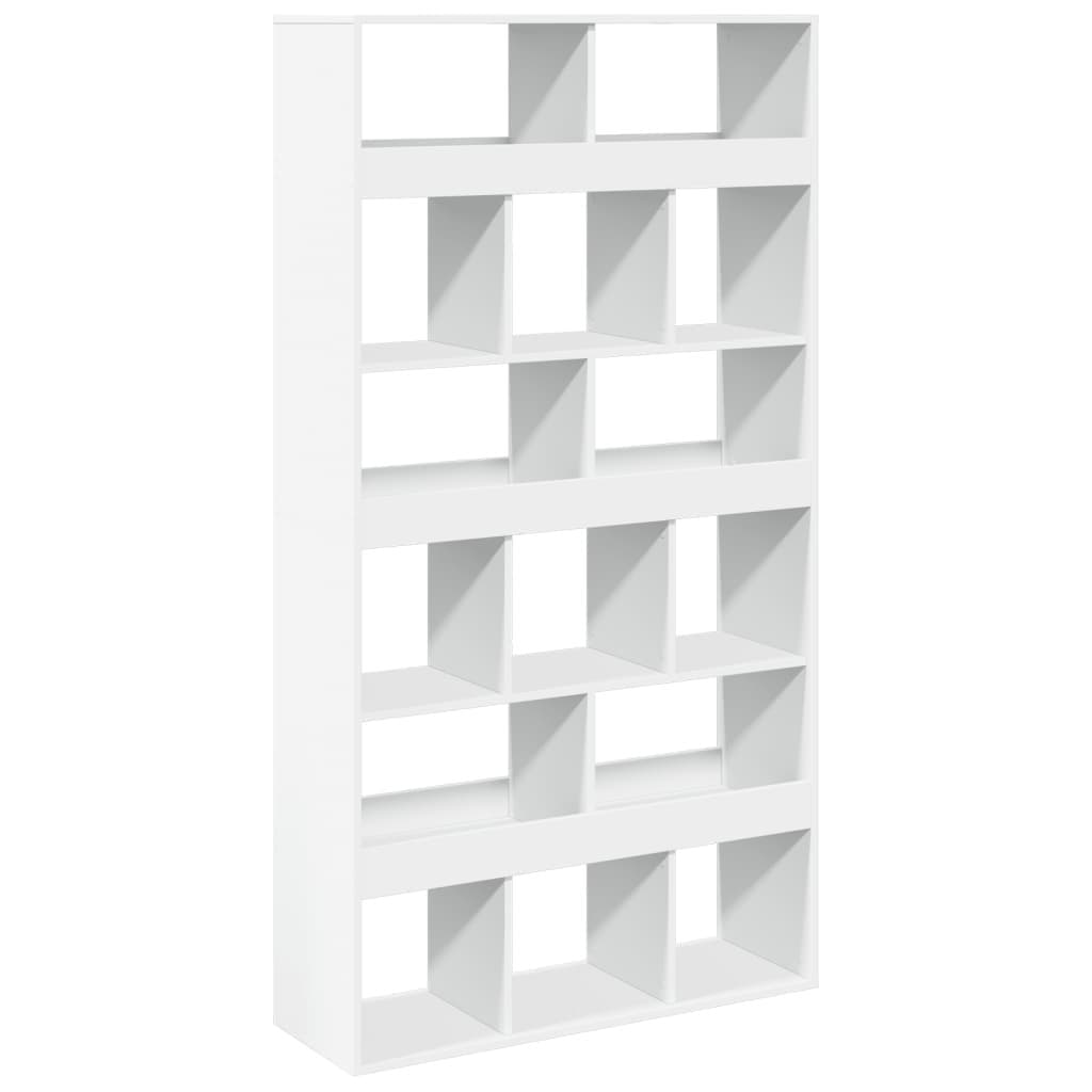Room Divider Privacy Screen Bookcase Bookshelf White Engineered Wood vidaXL