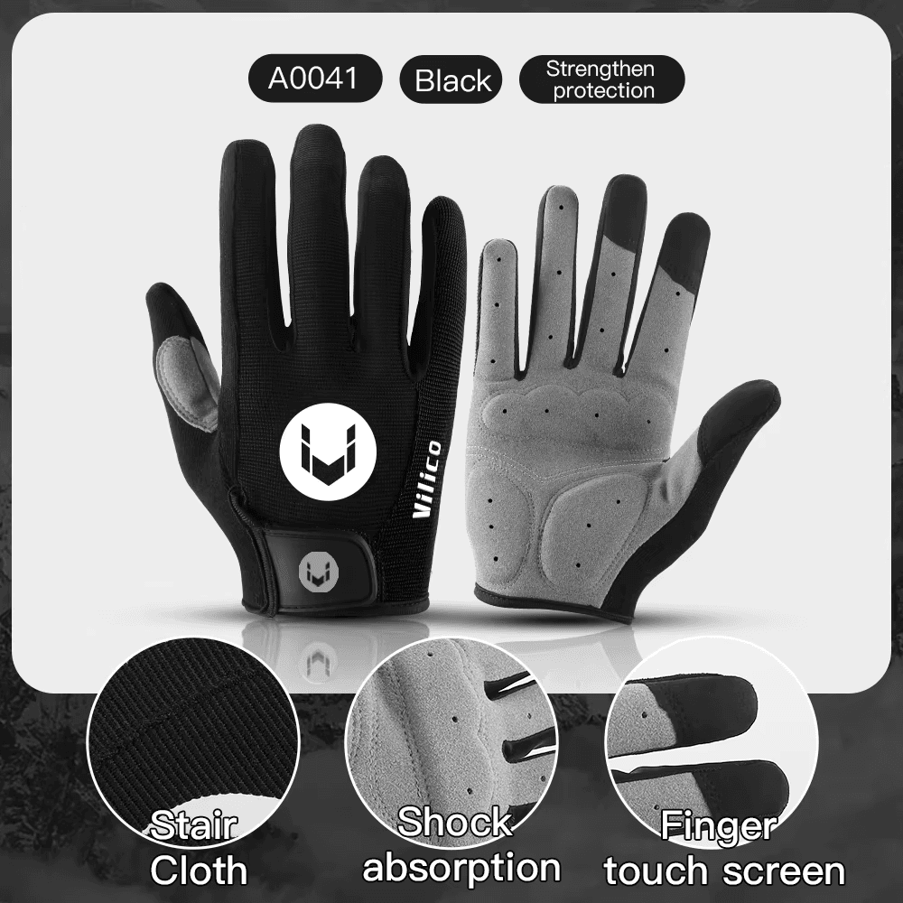 Autumn Winter MTB Cycling Long Finger Gloves Non-Slip Wear Shock Proof Breathabl