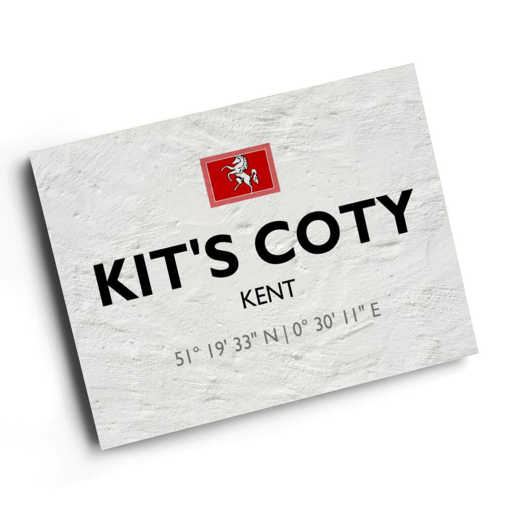 A3 PRINT - Kit's Coty| Kent - Lat/Long TQ7461
