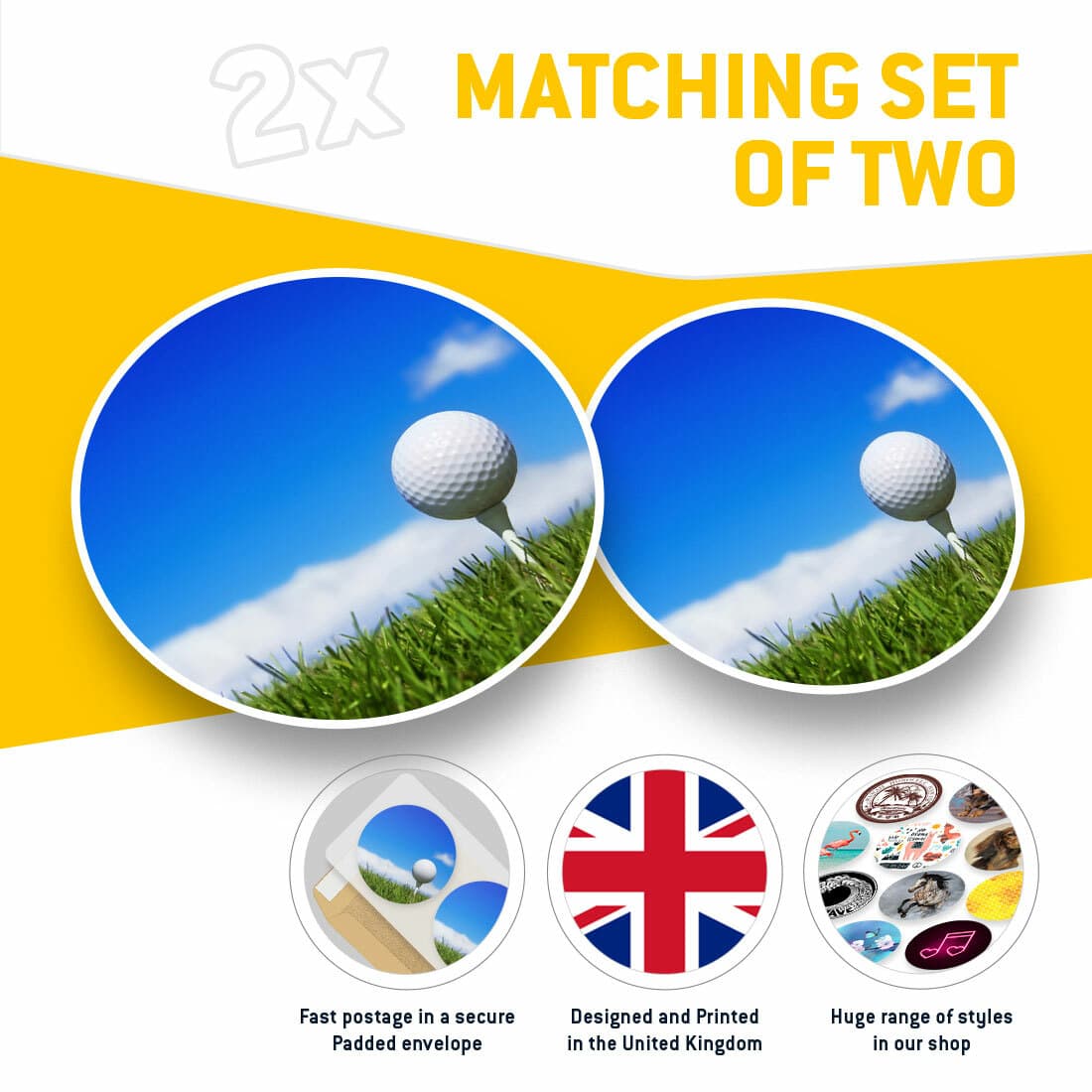 2 x Vinyl Stickers 10cm - Golf Ball Sports Men's Dad Uncle Cool Gift #8243 view 2