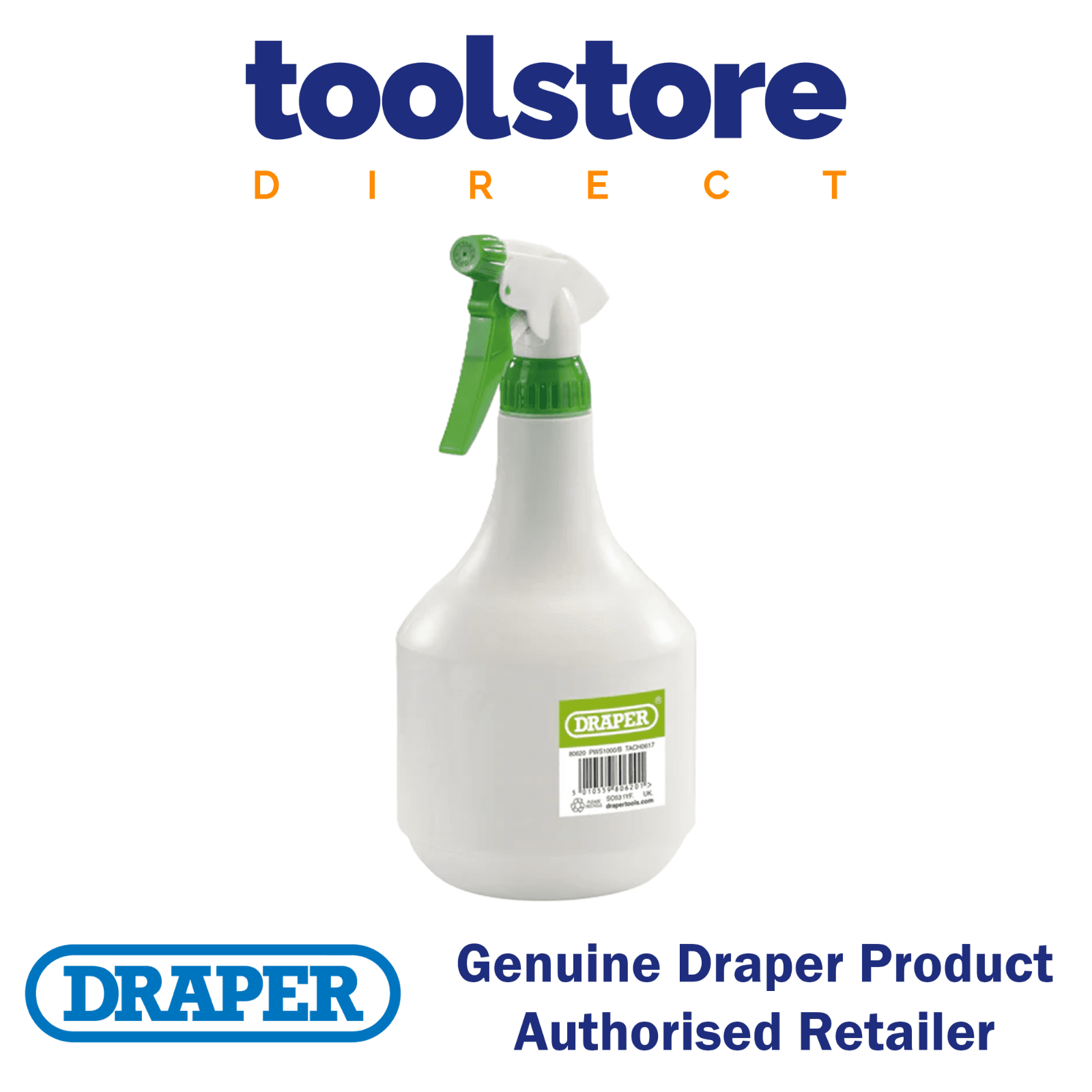 Draper 80620 Plastic Spray Bottle| 1000ml